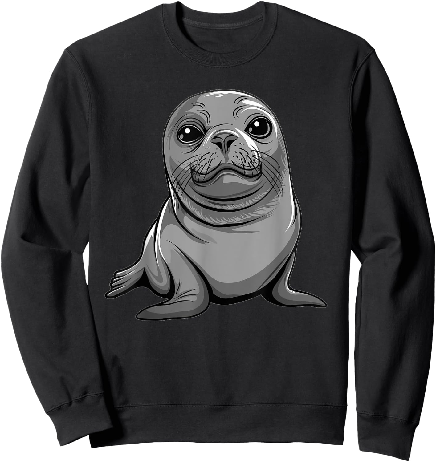 Cute Seal I Kids Seal Sweatshirt - Sweatshirt | Black