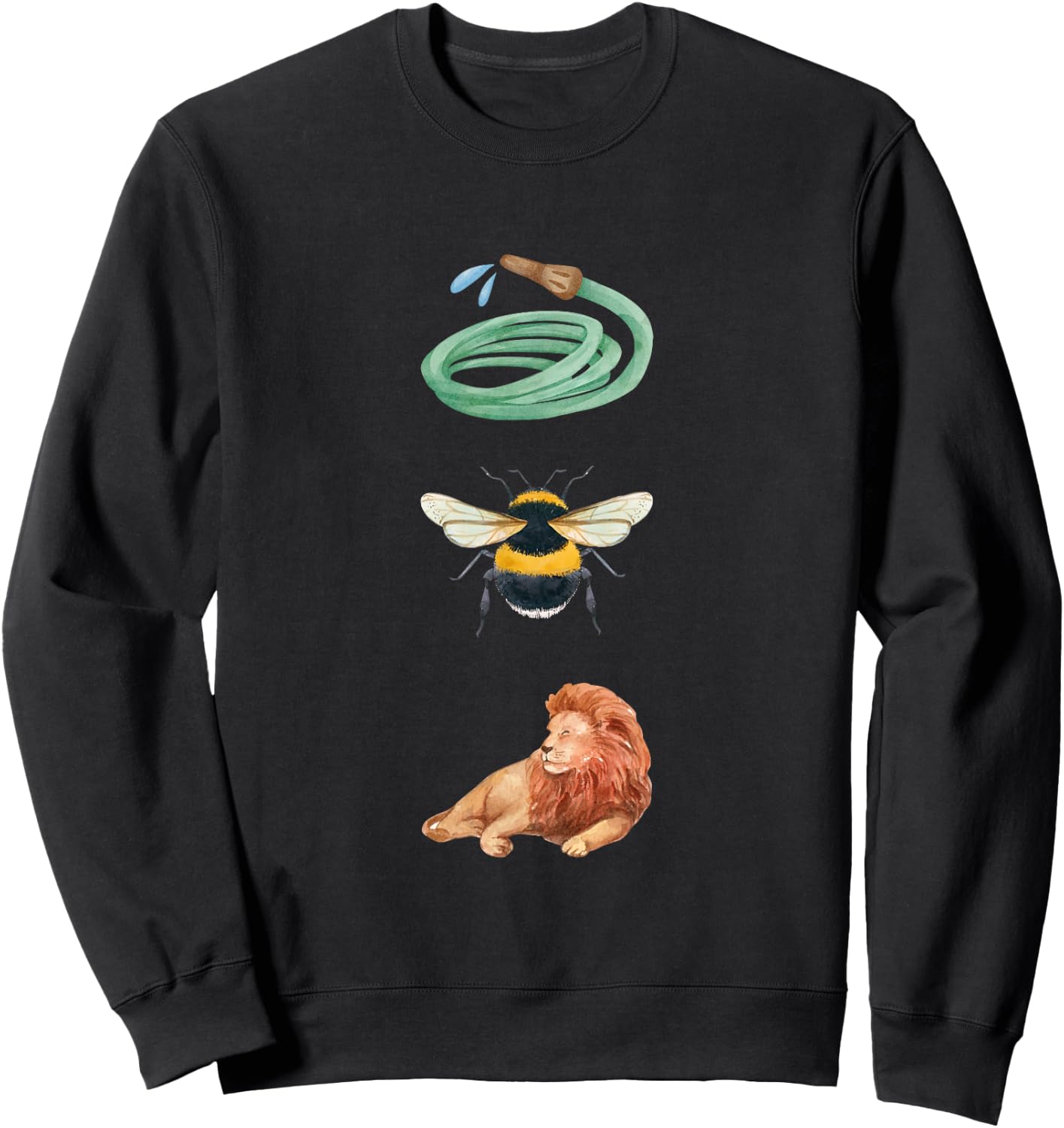 Hose Bee Lion Funny Pun Sweatshirt - Sweatshirt | Black