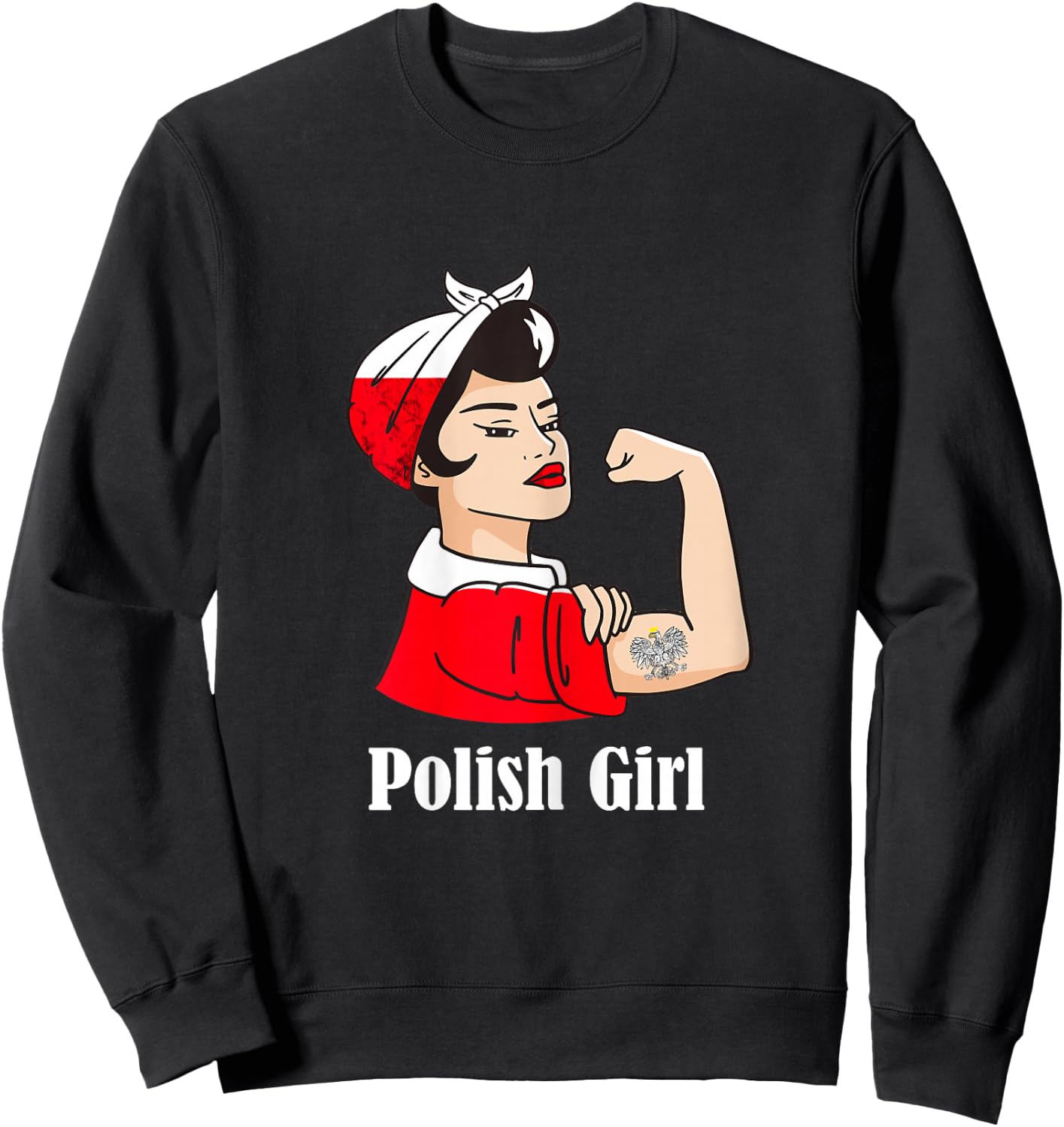Polnisches Mädchen Polnischer Adler Polen Flagge Polen Polnische Wurzeln Sweatshirt - Sweatshirt | Black