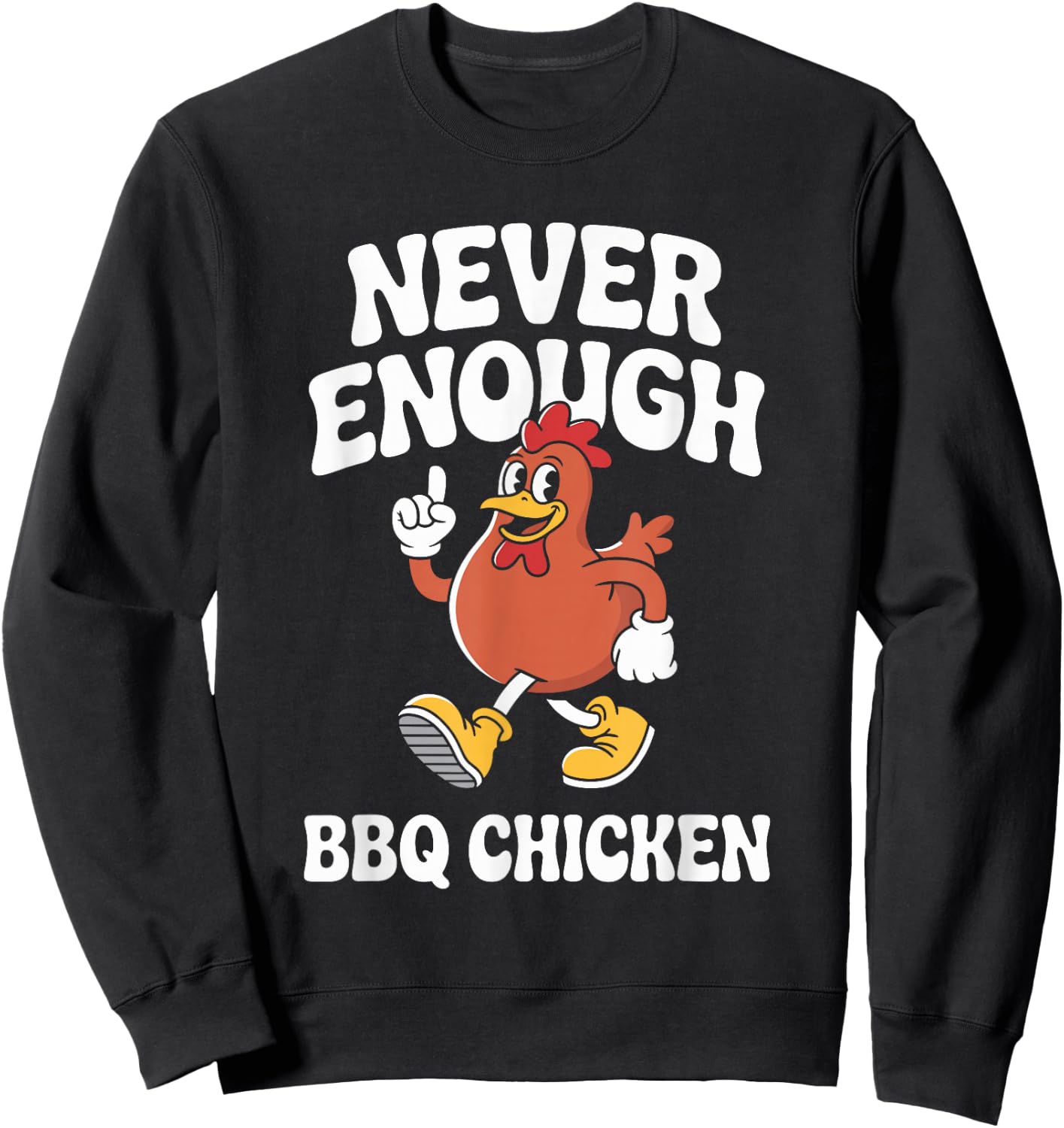 Funny BBQ Chicken or Barbecue Chicken Retro Sweatshirt - Sweatshirt | Black