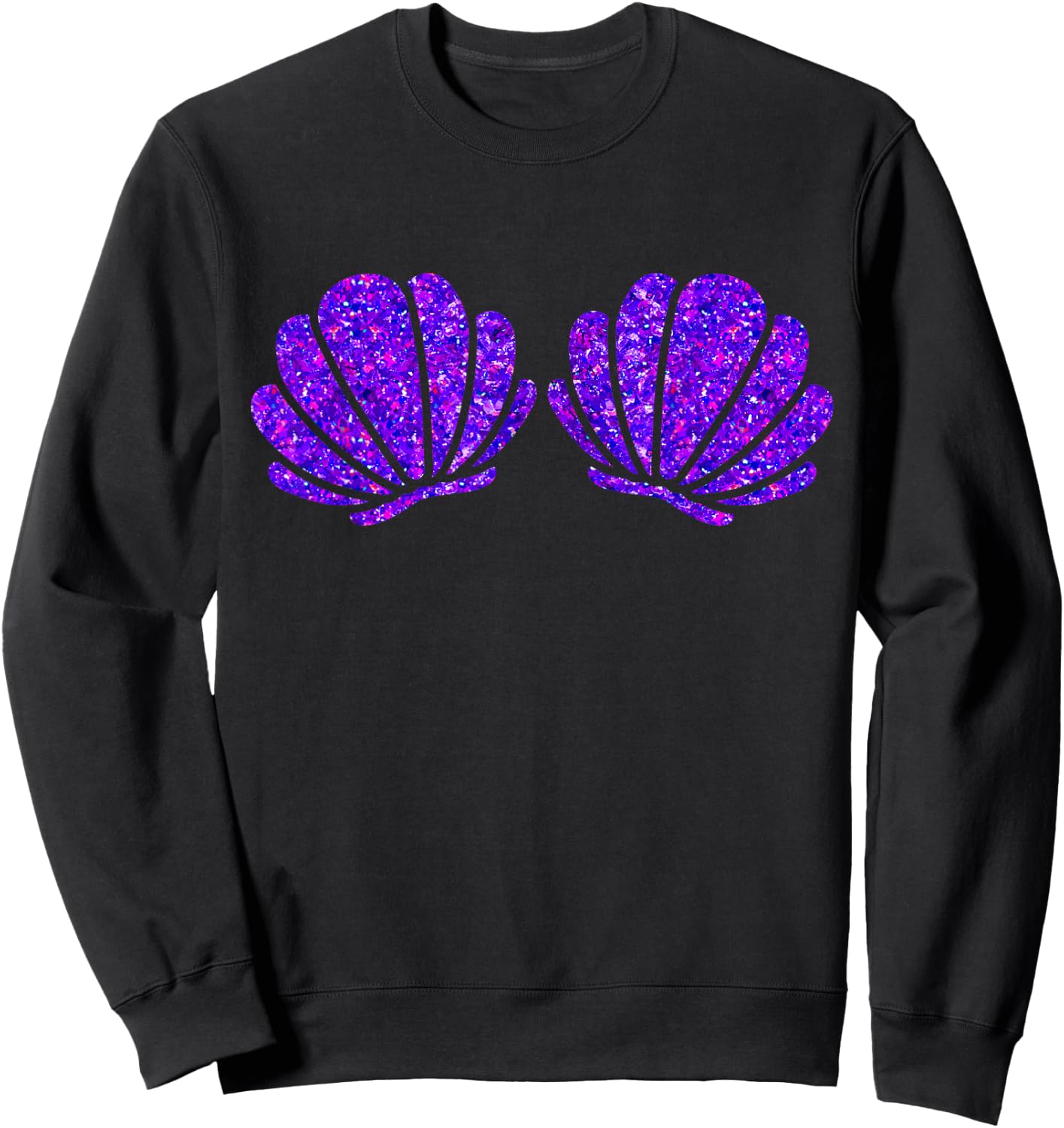 Mermaid Shell Bra Costume , black, S Sweatshirt - Sweatshirt | Black
