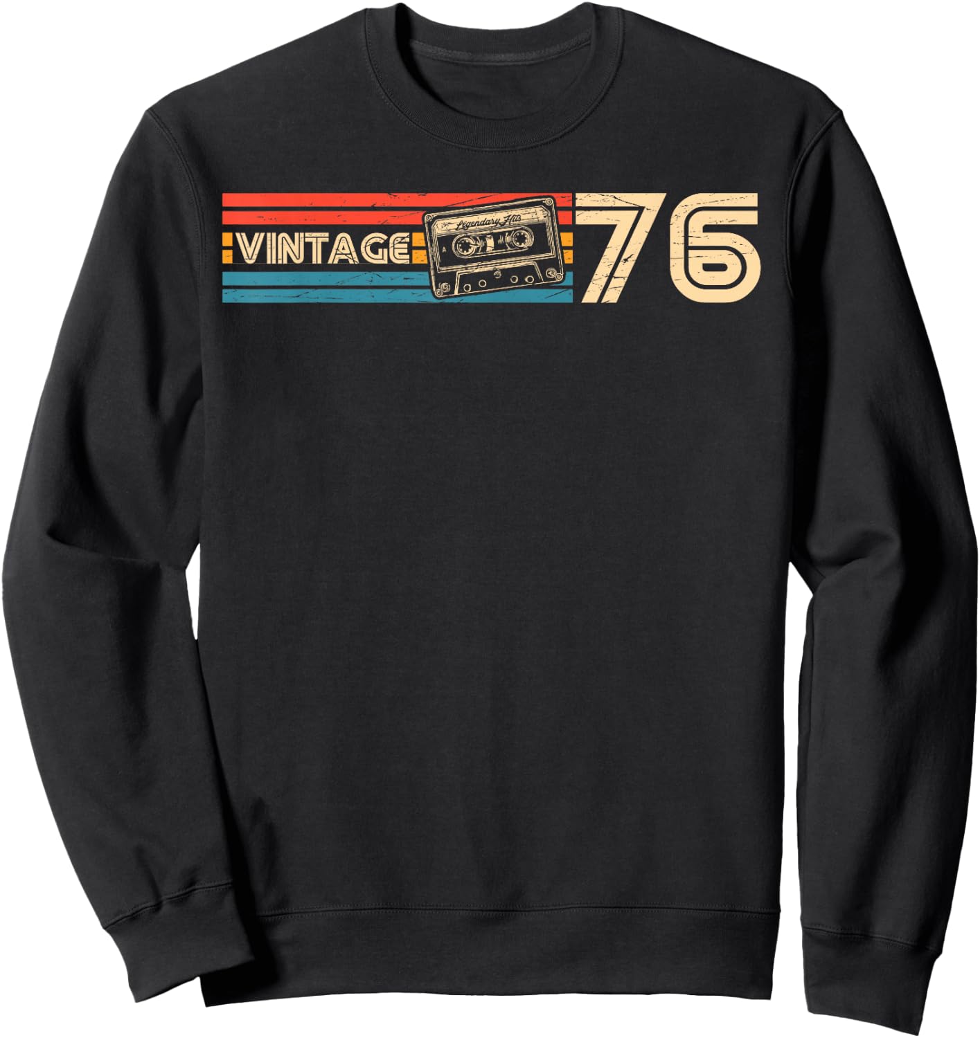 50.Geburtstag Retro Vintage 1976 Mann Frau Geschenk Sweatshirt - Sweatshirt | Black