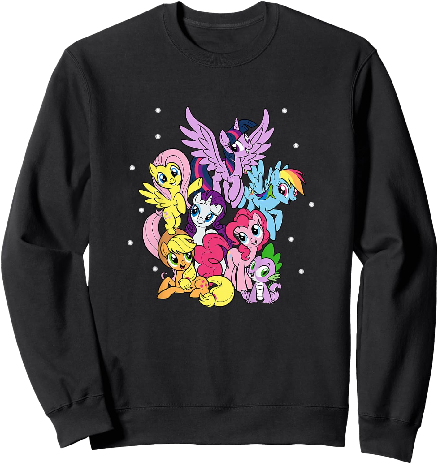 Kinder My Little Pony: Friendship Is Magic Main Cast Group Shot Sweatshirt - Sweatshirt | Black