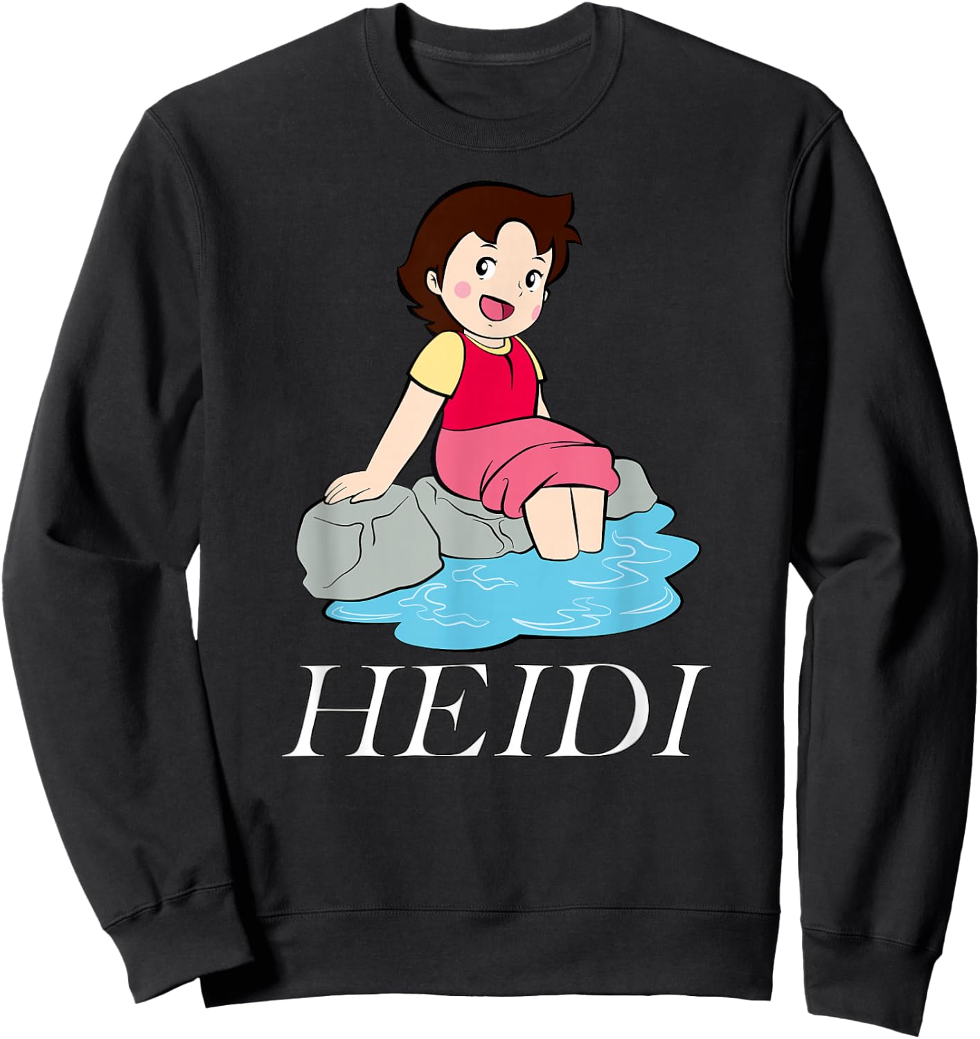 Heidi On Water Cartoon TV Series Logo , Black, S Sweatshirt - Sweatshirt | Black