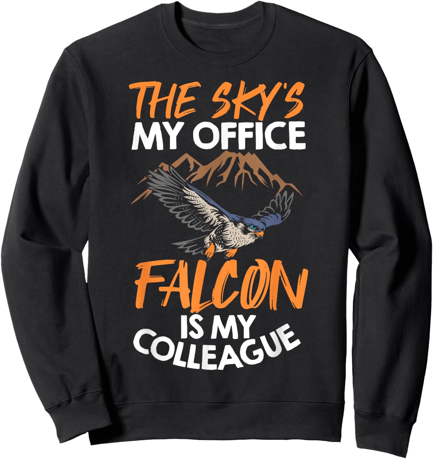 Falcon Birder Falconry Bird Ornithology Hawk Hawker Falconer Sweatshirt - Sweatshirt | Black