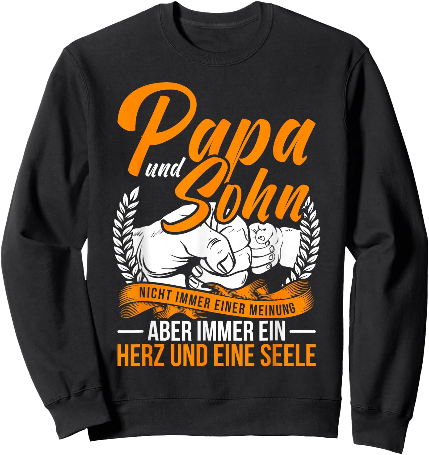Papa und Sohn Vater Sohn Partner Look Spruch Vatertag Sweatshirt - Sweatshirt | Black