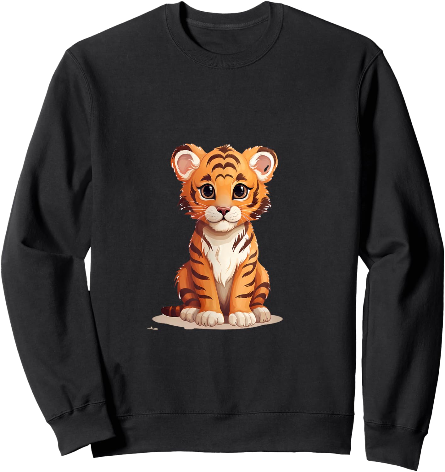 Cute Tiger Baby Animal , black Sweatshirt - Sweatshirt | Black