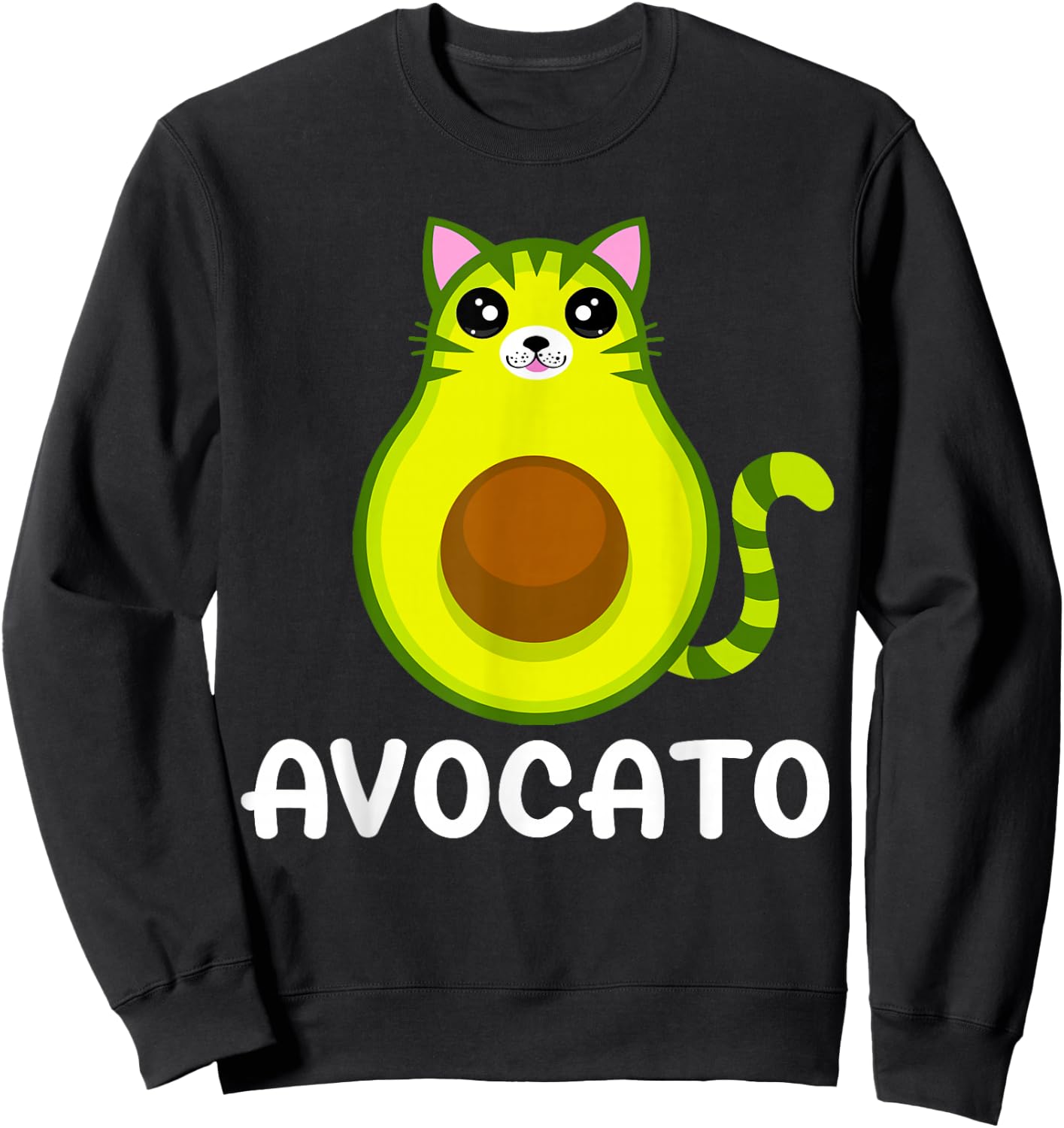 Avogato Avocado Avocato Funny Cat Lover Cat Dad Cat Mother , black Sweatshirt - Sweatshirt | Black