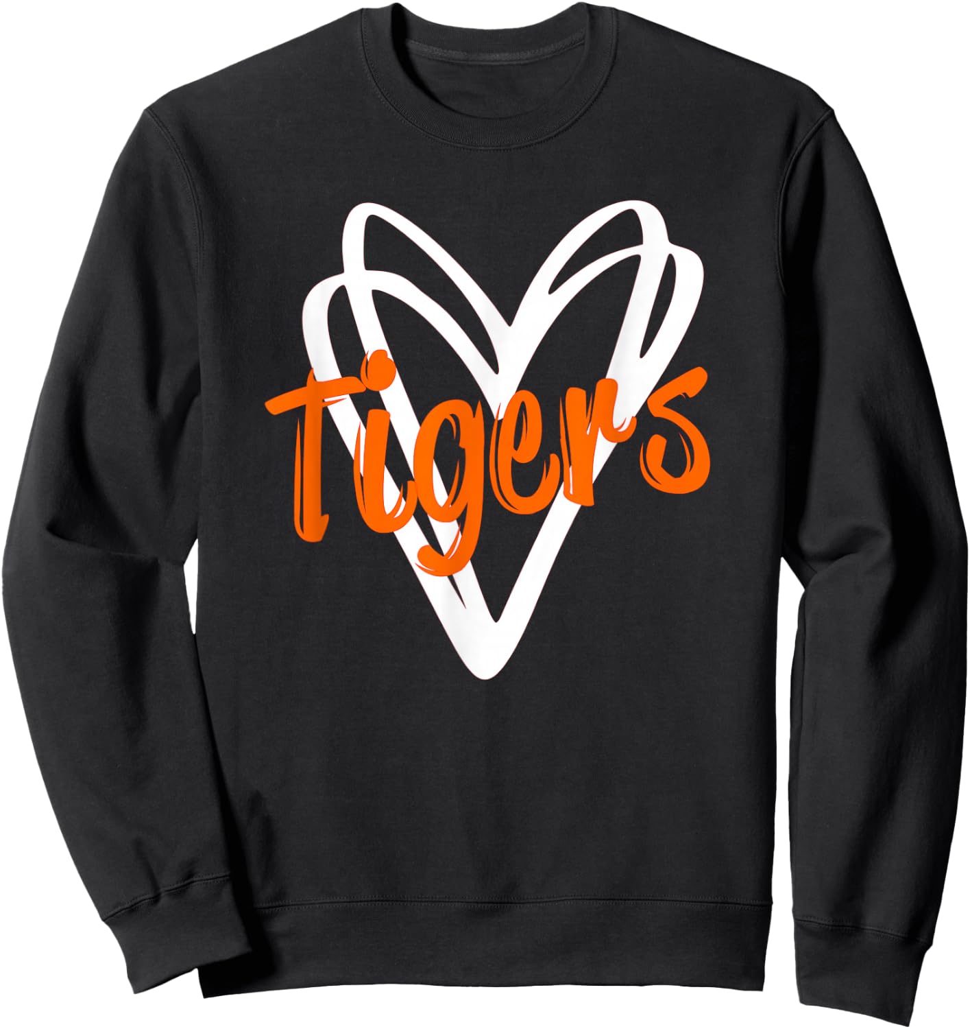 Tigers School Sports Fan Team Spirit Mascot Cute Sweatshirt - Sweatshirt | Black