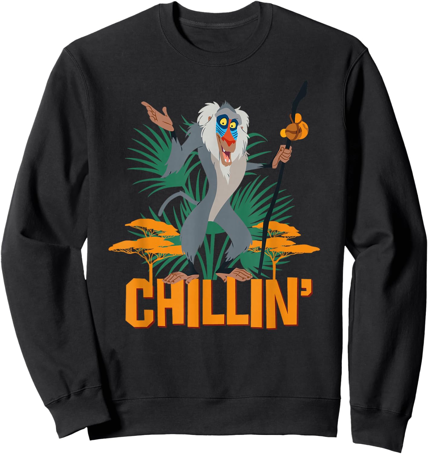 Disney The Lion King Rafiki is Chillin’ Sweatshirt - Sweatshirt | Black