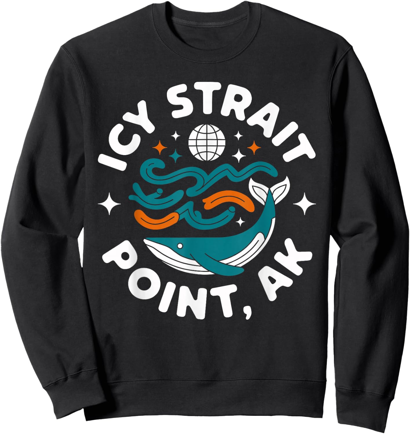 Icy Strait Point, AK Shirt Alaska Adventure Moose Sweatshirt - Sweatshirt | Black