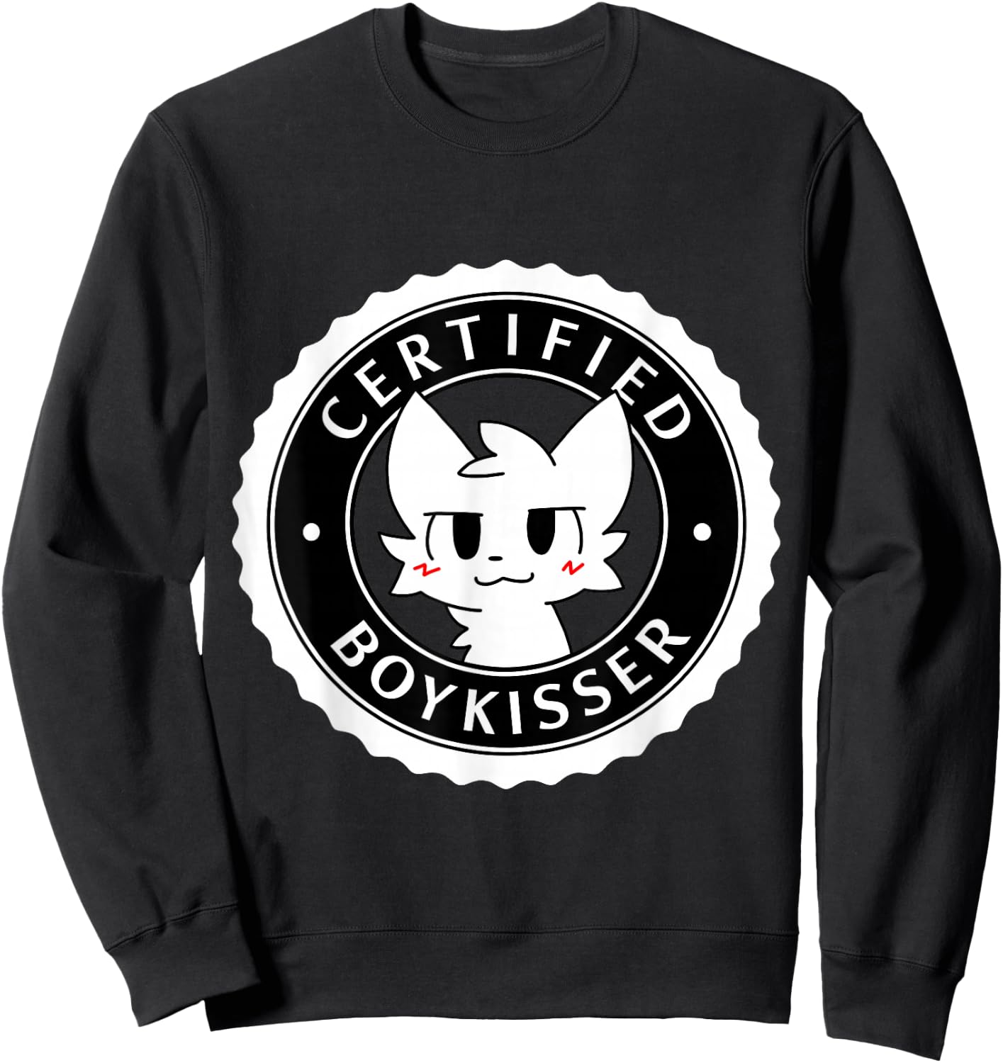 Boykisser Certified , black Sweatshirt - Sweatshirt | Black