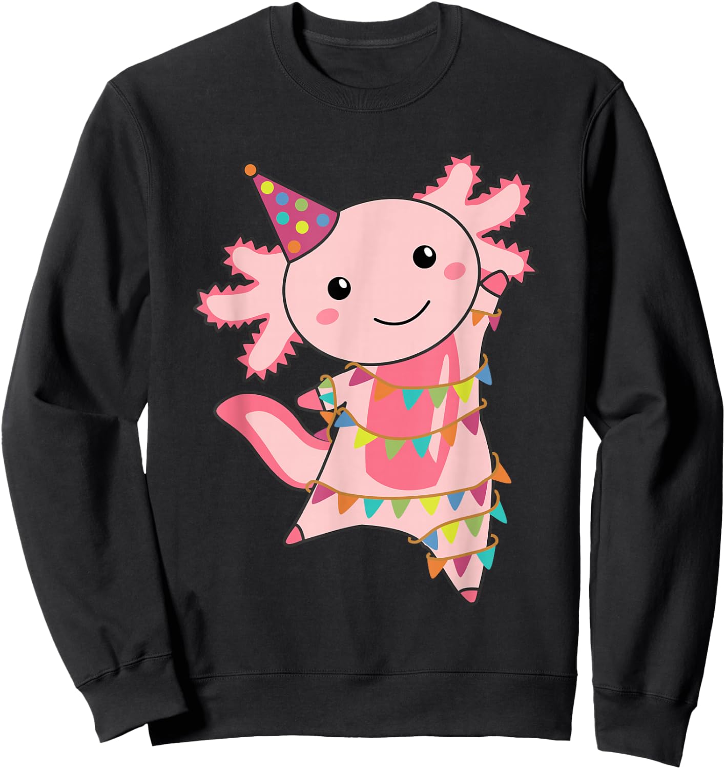 Axolotl Birthday for Children a Birthday Axolotl Sweatshirt - Sweatshirt | Black