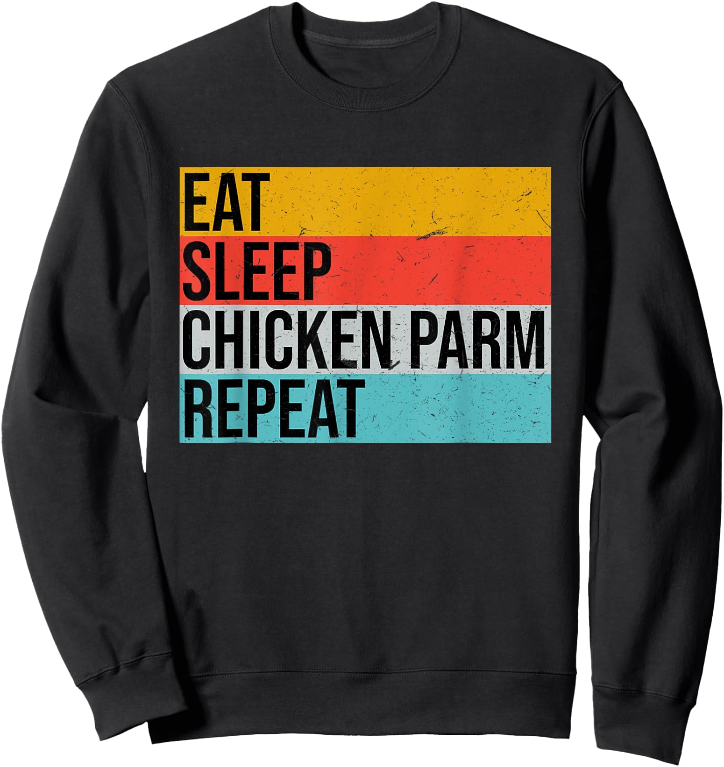 Funny Italian Foodie Parmesan Design For Chicken Parm Lovers Sweatshirt - Sweatshirt | Black
