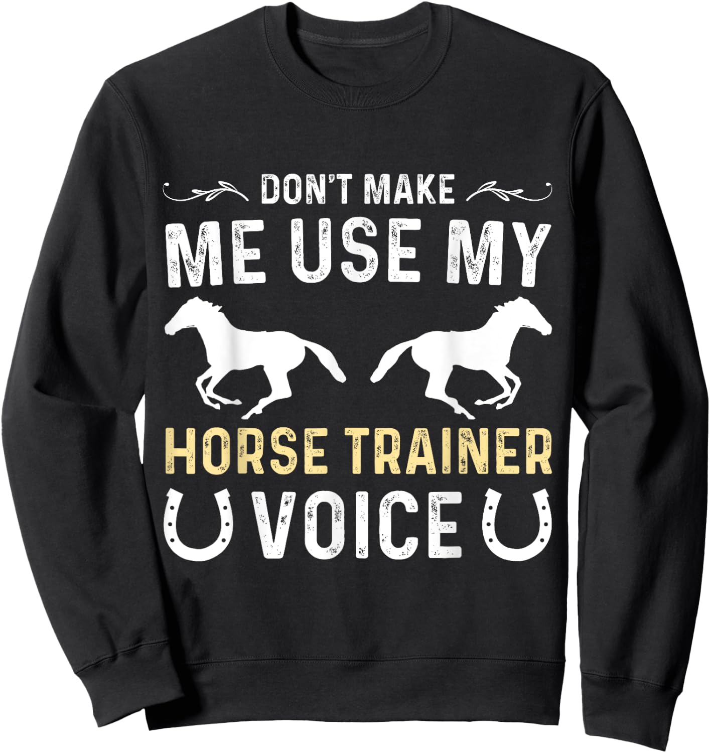 Funny horse trainer assistant thank you equestrian trainer Sweatshirt - Sweatshirt | Black