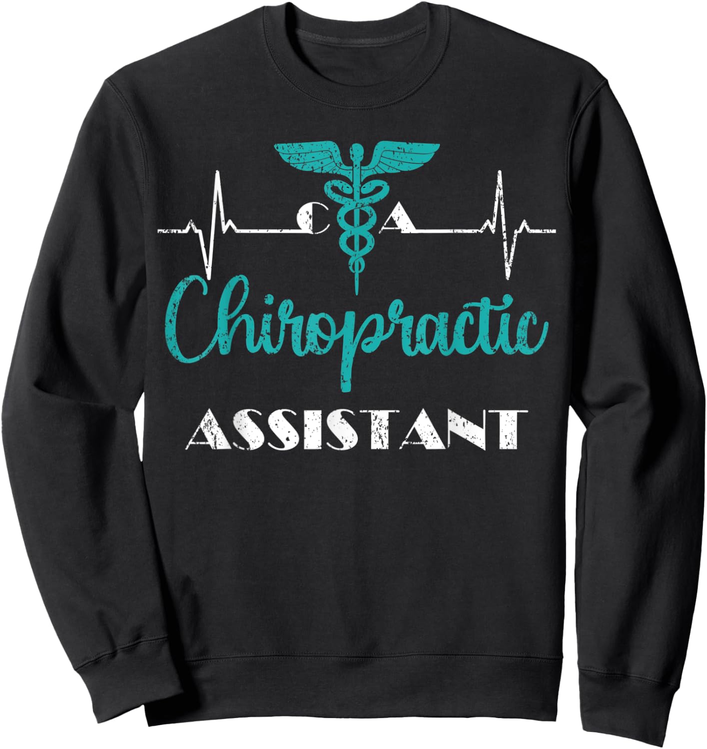Chiropractic Care Assistant Chiropractor Spine Treatment Sweatshirt - Sweatshirt | Black