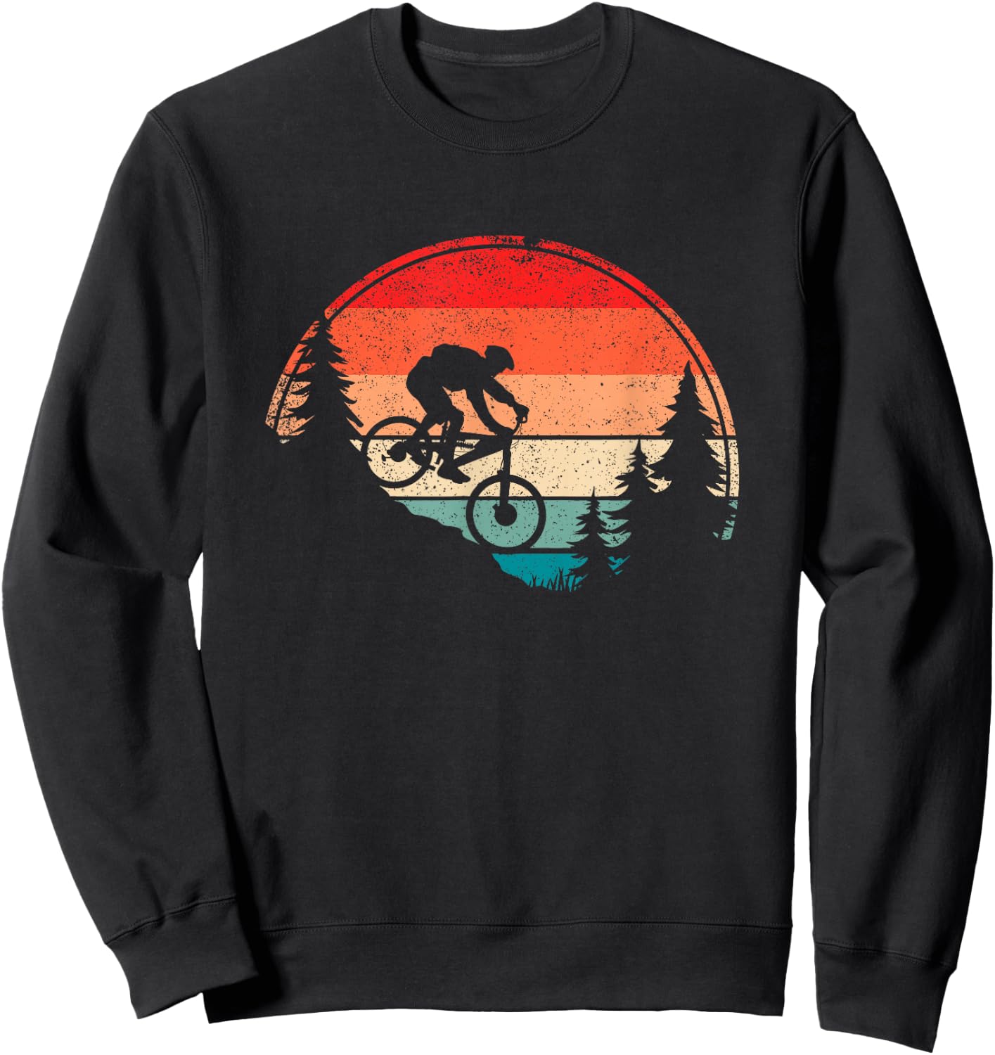 Retro Mountain Bike MTB Downhill Bicycle Sweatshirt - Sweatshirt | Black