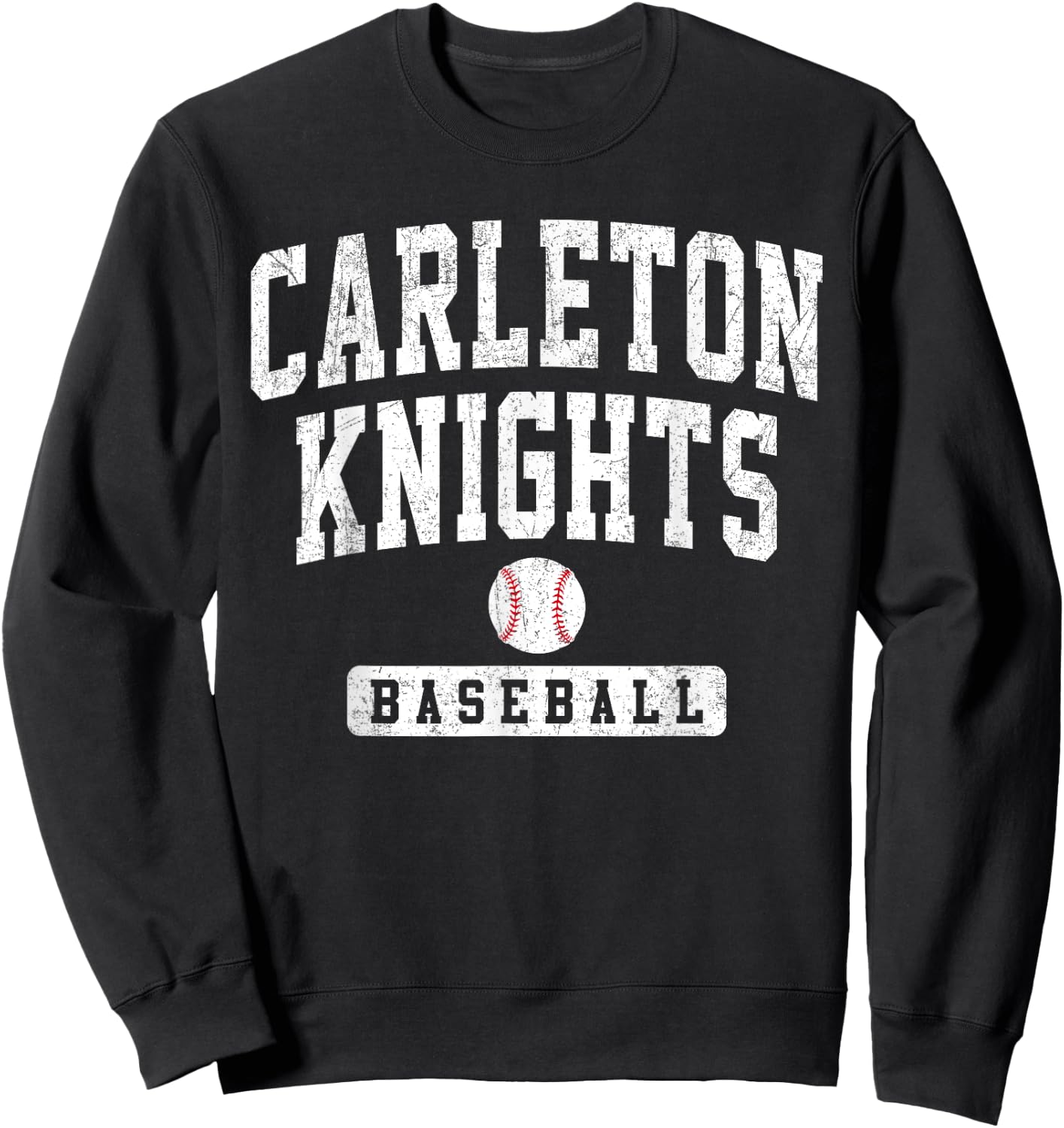 Carleton College Knights Baseball Arch Vintage Design Men Sweatshirt - Sweatshirt | Black