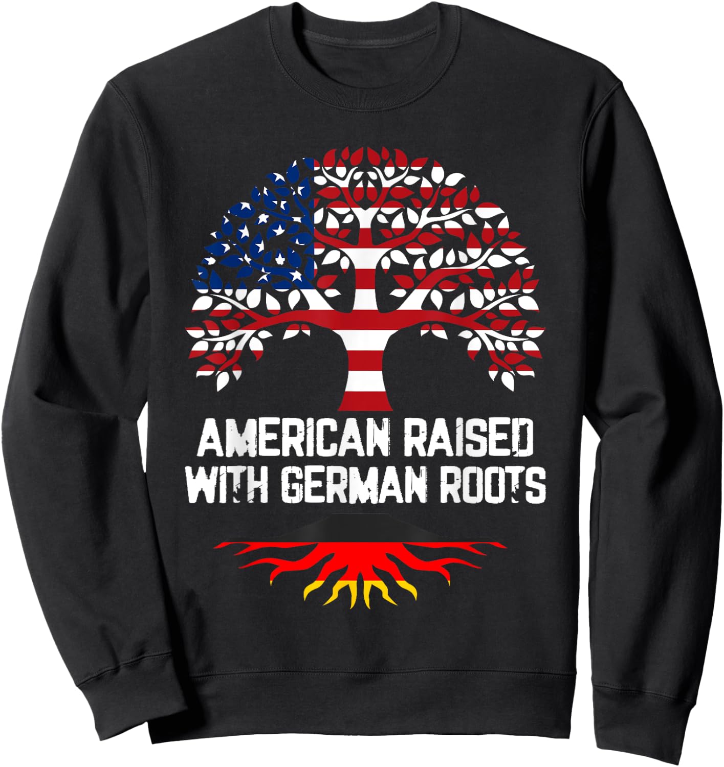 American raised with German roots American Sweatshirt - Sweatshirt | Black