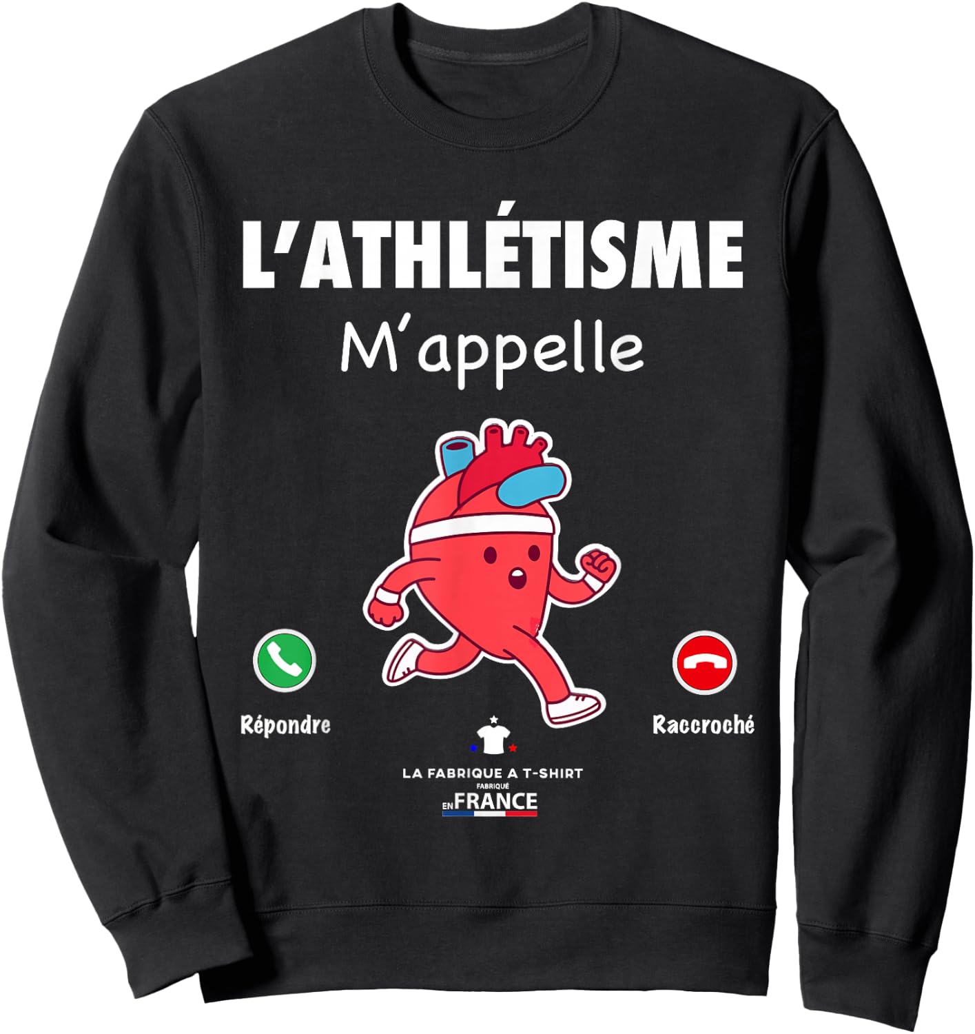 Funny Gift Running Humour Man "Athletics Calls" , Black, S Sweatshirt - Sweatshirt | Black
