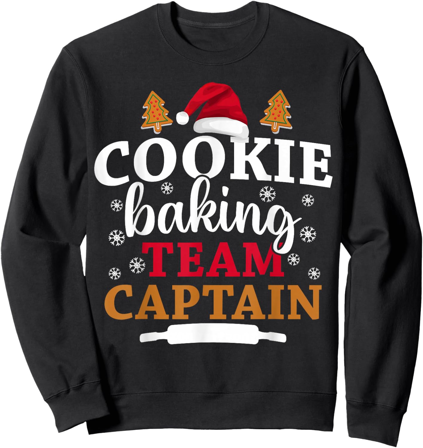 Baking Crew Christmas Cookie Baking Team Captain Sweatshirt - Sweatshirt | Black