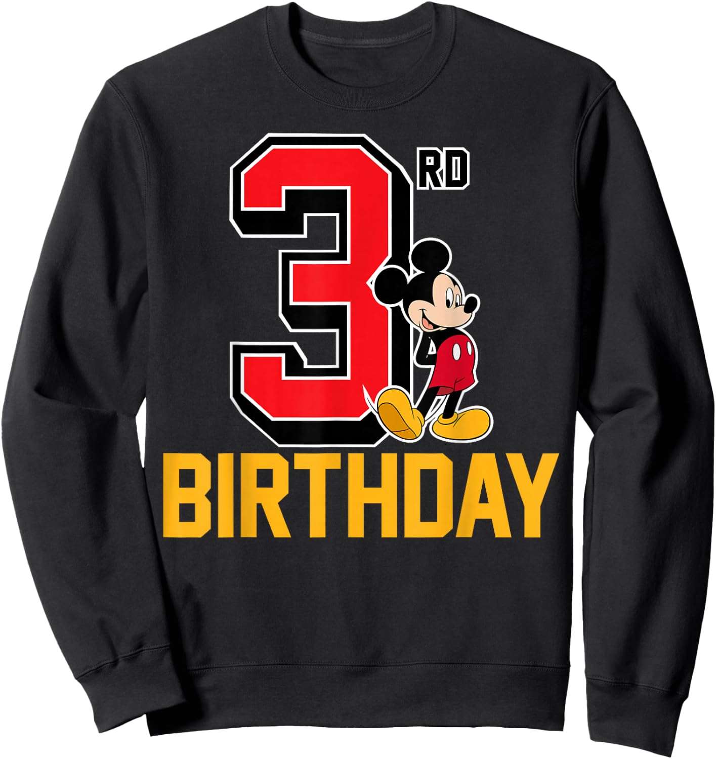 Disney - Mickey Mouse My 3rd Birthday Sweatshirt - Sweatshirt | Black
