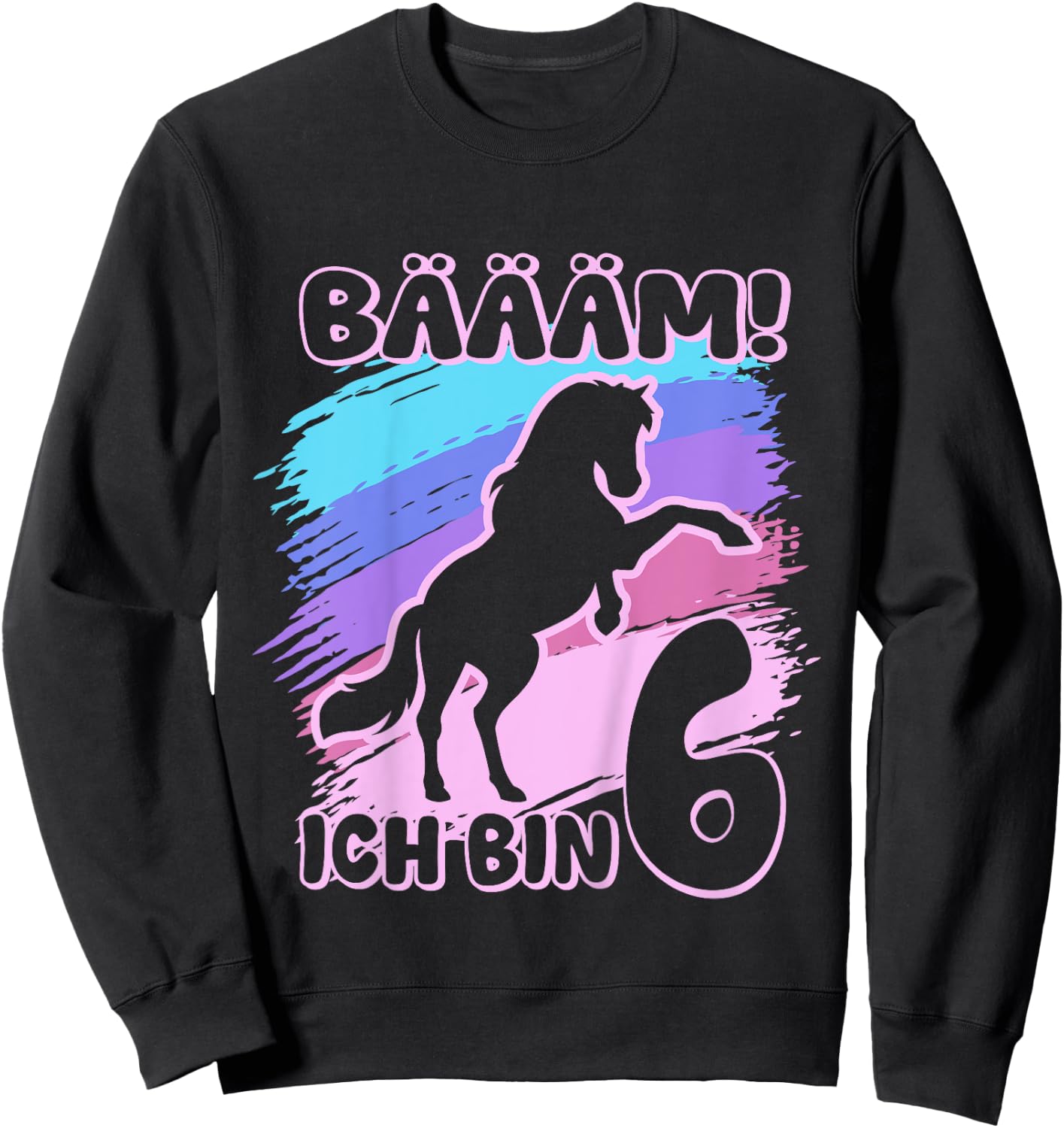 Kinder Bäm ich bin 6 | Schulkind | Einschulung Sweatshirt - Sweatshirt | Black