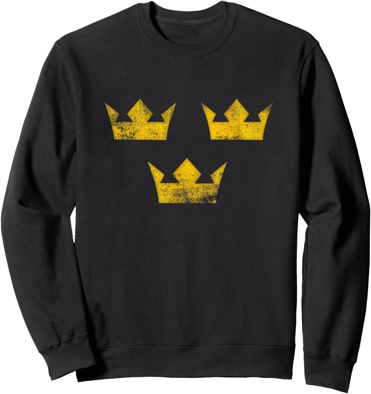 Sweden Sverige Ice Hockey Distressed Vintage , blue, s Sweatshirt - Sweatshirt | Black