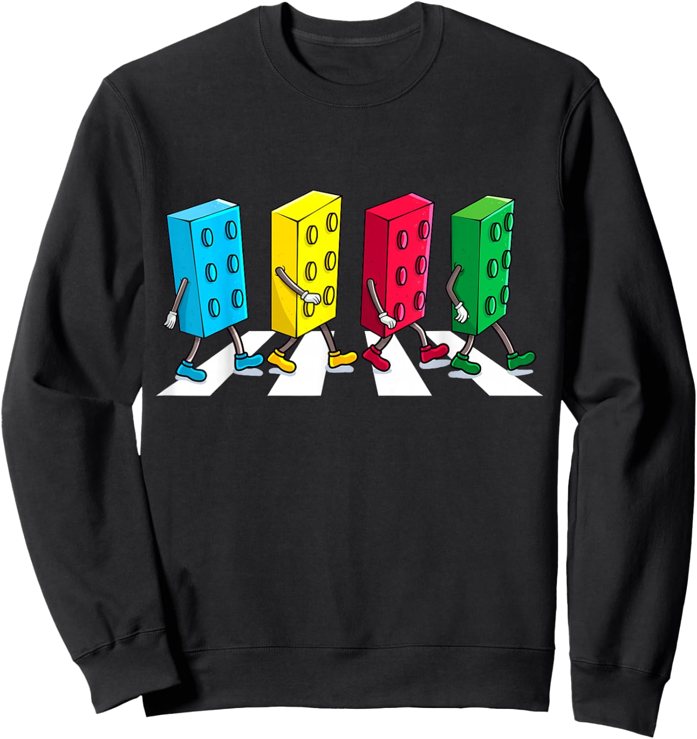 Master Builder Colourful Building Blocks Streets Boys Kids , black Sweatshirt - Sweatshirt | Black