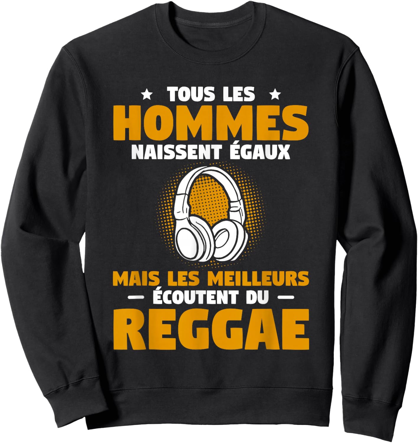 All Men Listen To Reggae , Black, S Sweatshirt - Sweatshirt | Black