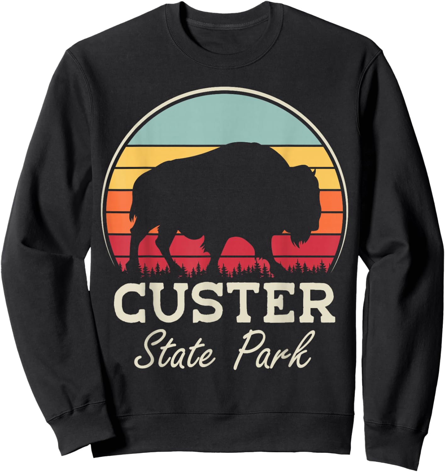 Custer State Park South Dakota Bison Lovers Sweatshirt - Sweatshirt | Black