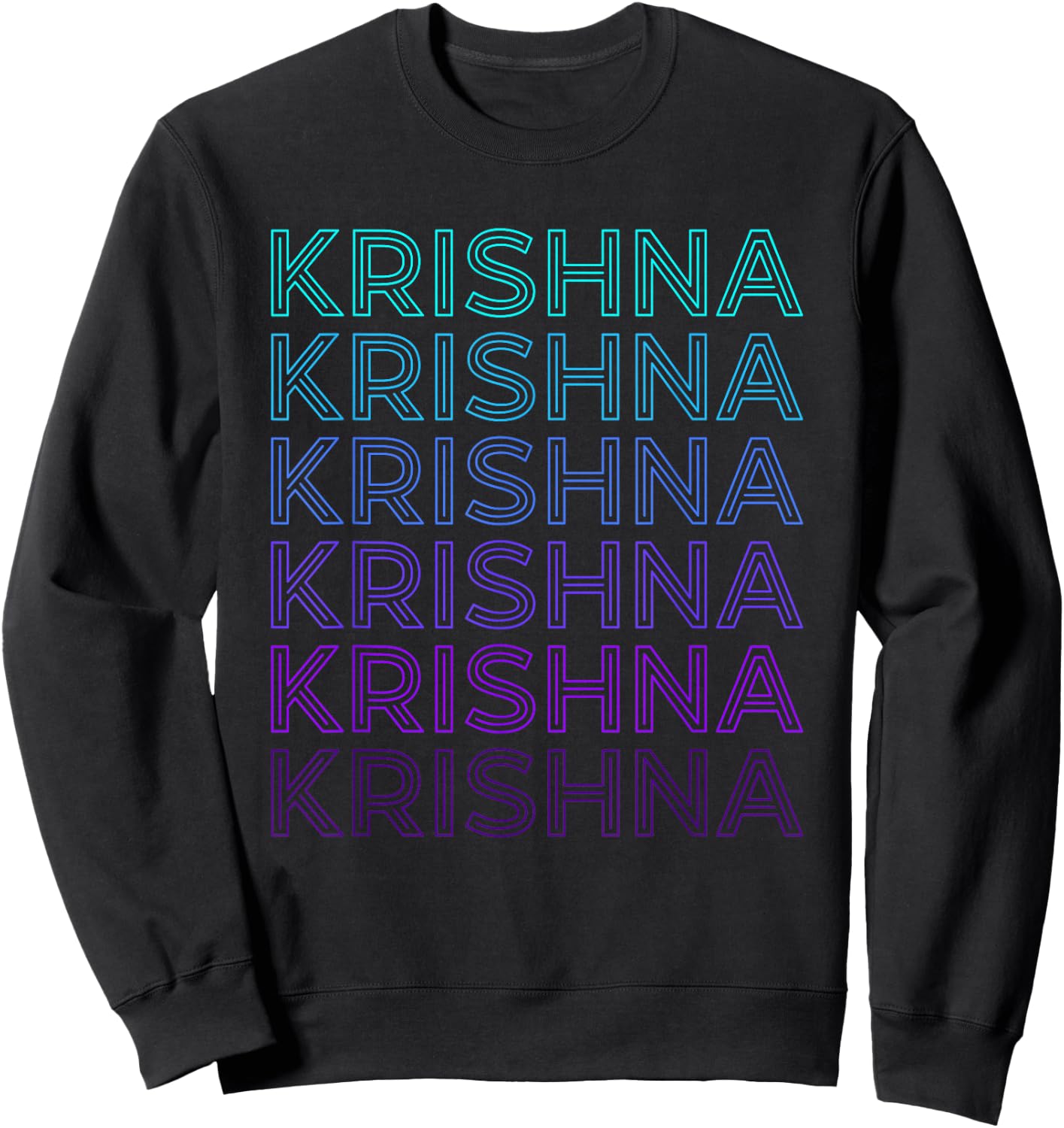 Krishna Hindu God Mythology Hinduism Retro Sweatshirt - Sweatshirt | Black