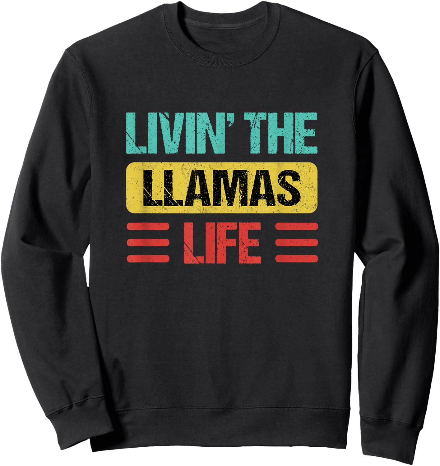 Llamas Name Sweatshirt - Sweatshirt | Black