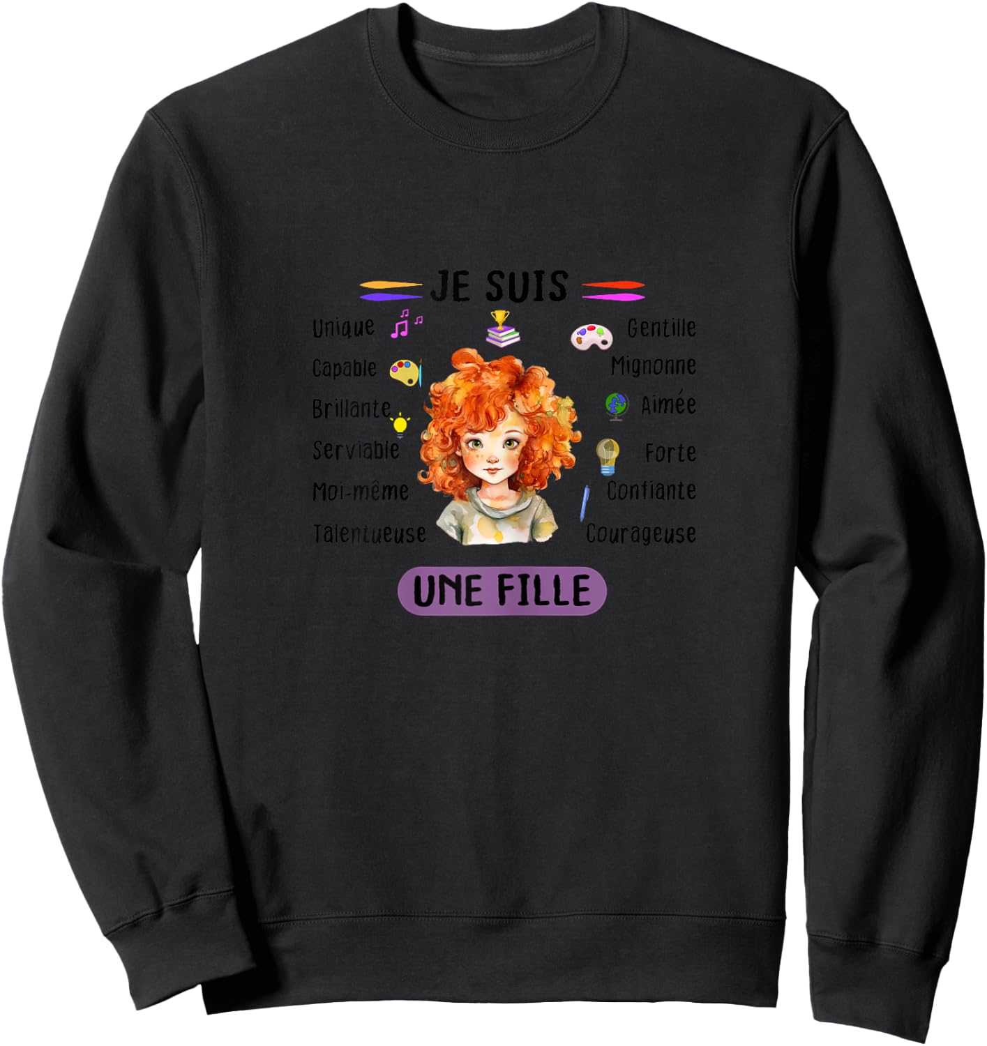 Back to School Party , white, Female X-Small Sweatshirt - Sweatshirt | Black