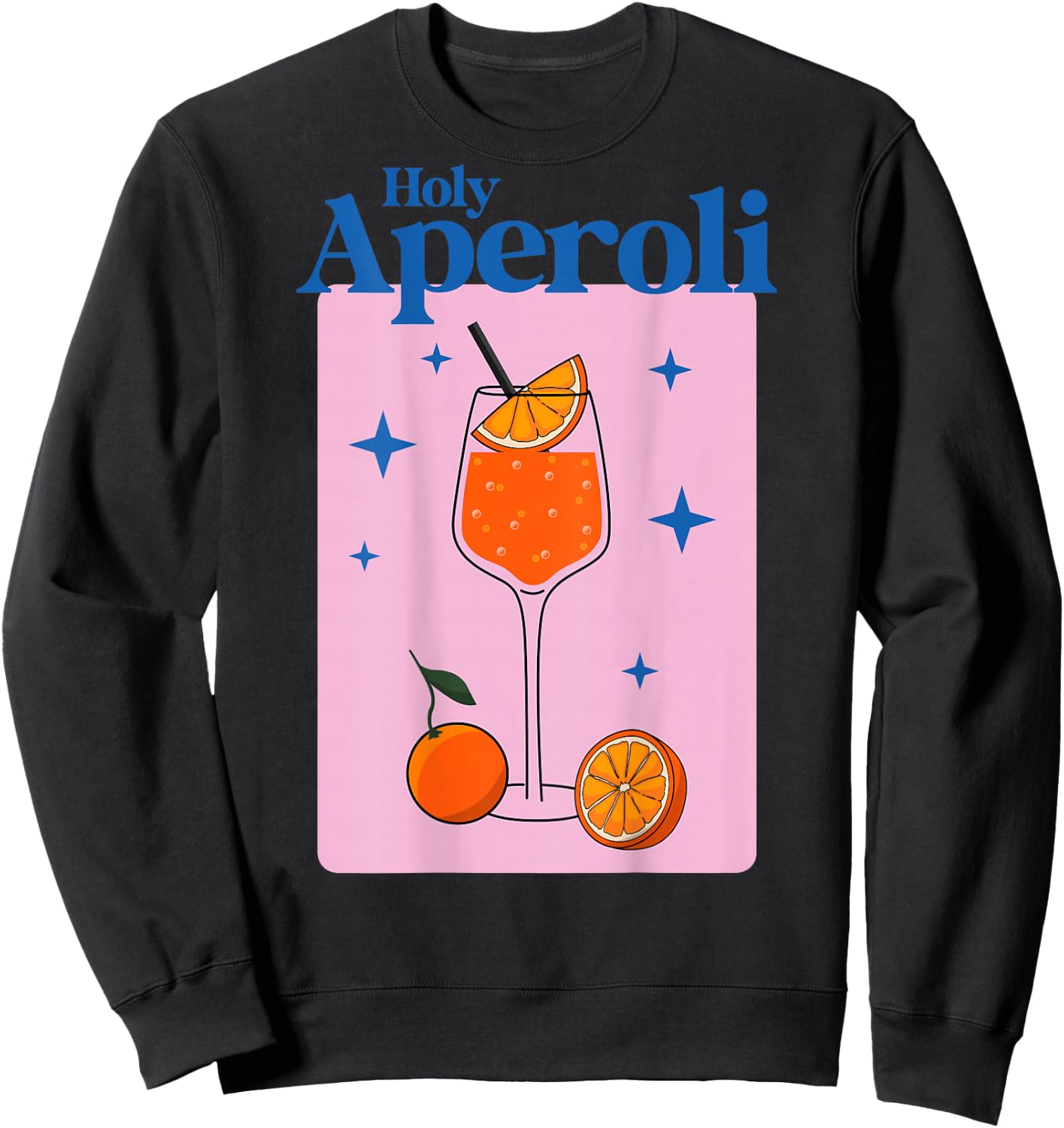 HOLY APEROLI X HALLÖCHEN APEROLI APEROLY SPRITZ STARS , White Sweatshirt - Sweatshirt | Black