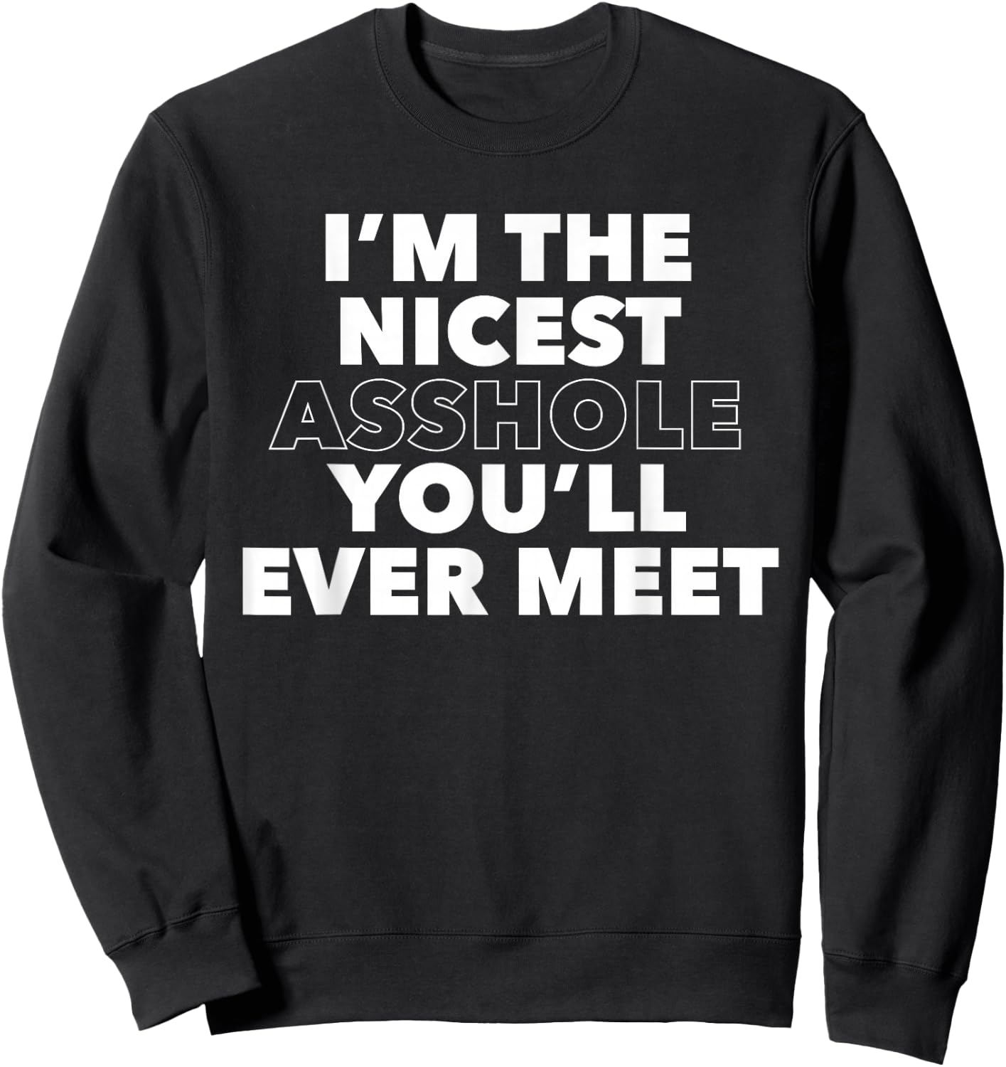 I'm The Nicest Asshole You'll Ever Meet Sweatshirt - Sweatshirt | Black