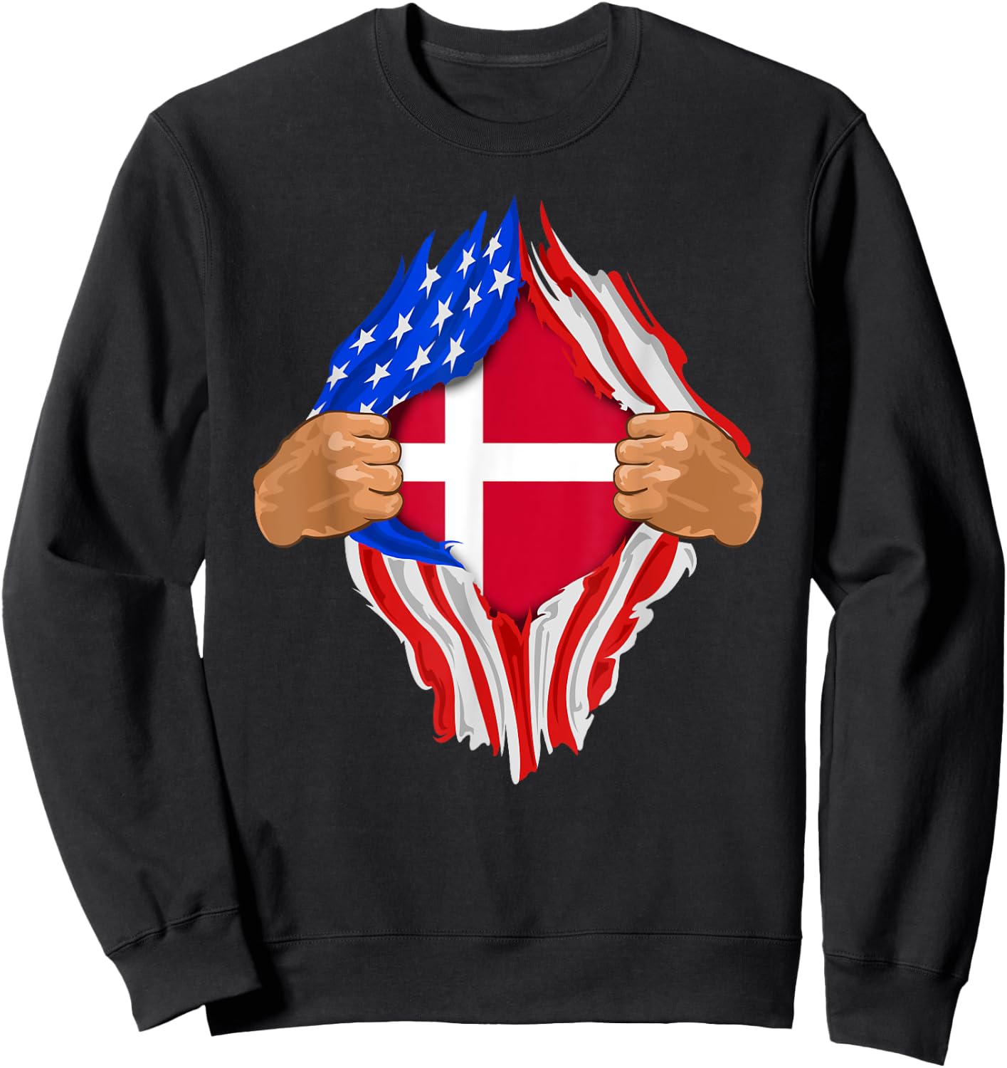 Danish Blood Inside Me | Denmark Flag Gift Sweatshirt - Sweatshirt | Black
