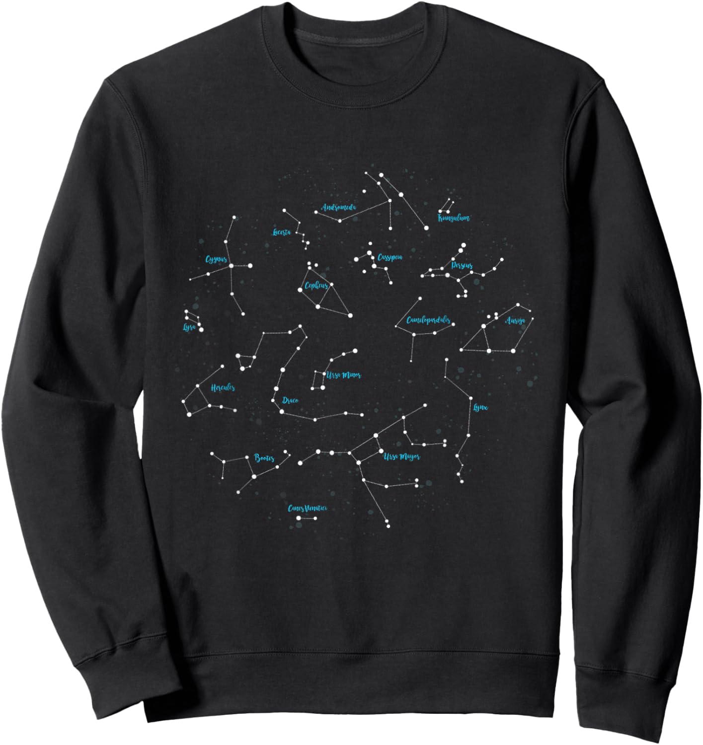 Astronomy T Shirt Star Constellation Sky Map Sweatshirt - Sweatshirt | Black