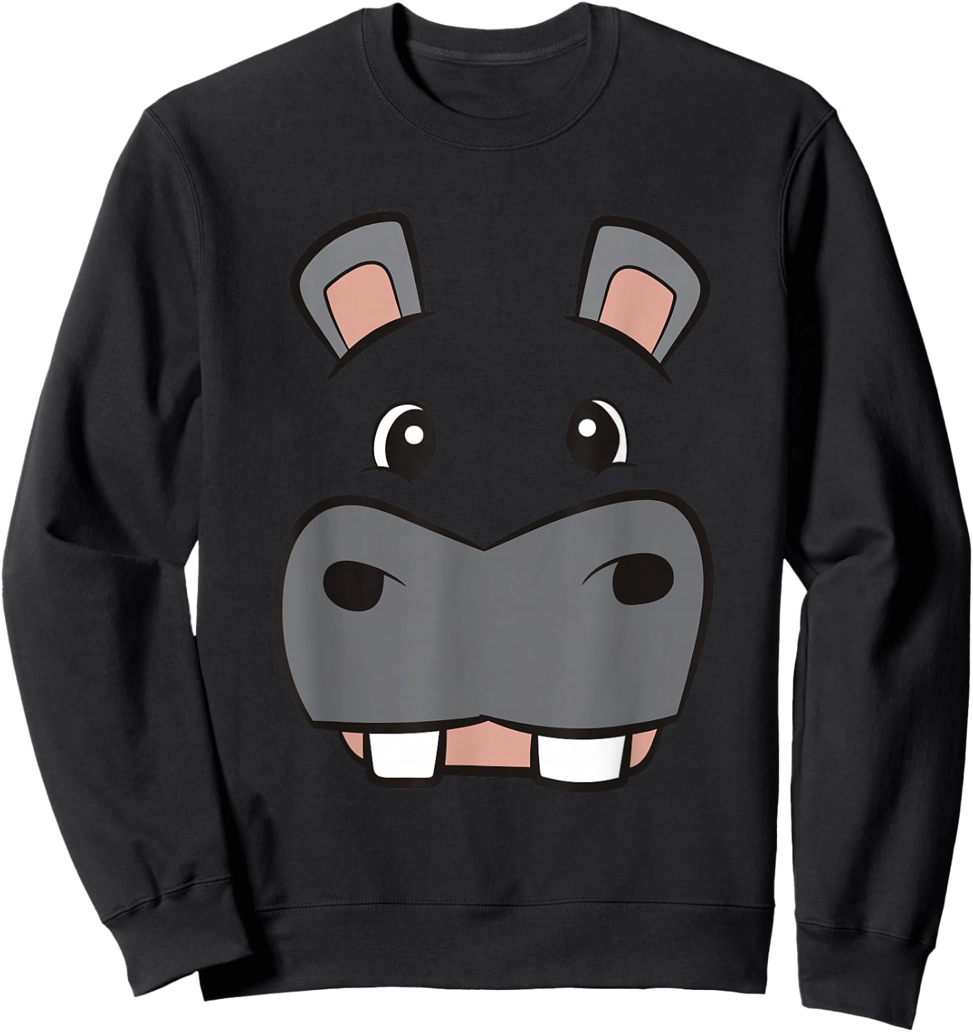 Lustiges Nilpferd-Kostüm Lazy Halloween Kostüm Nilpferd Sweatshirt - Sweatshirt | Black