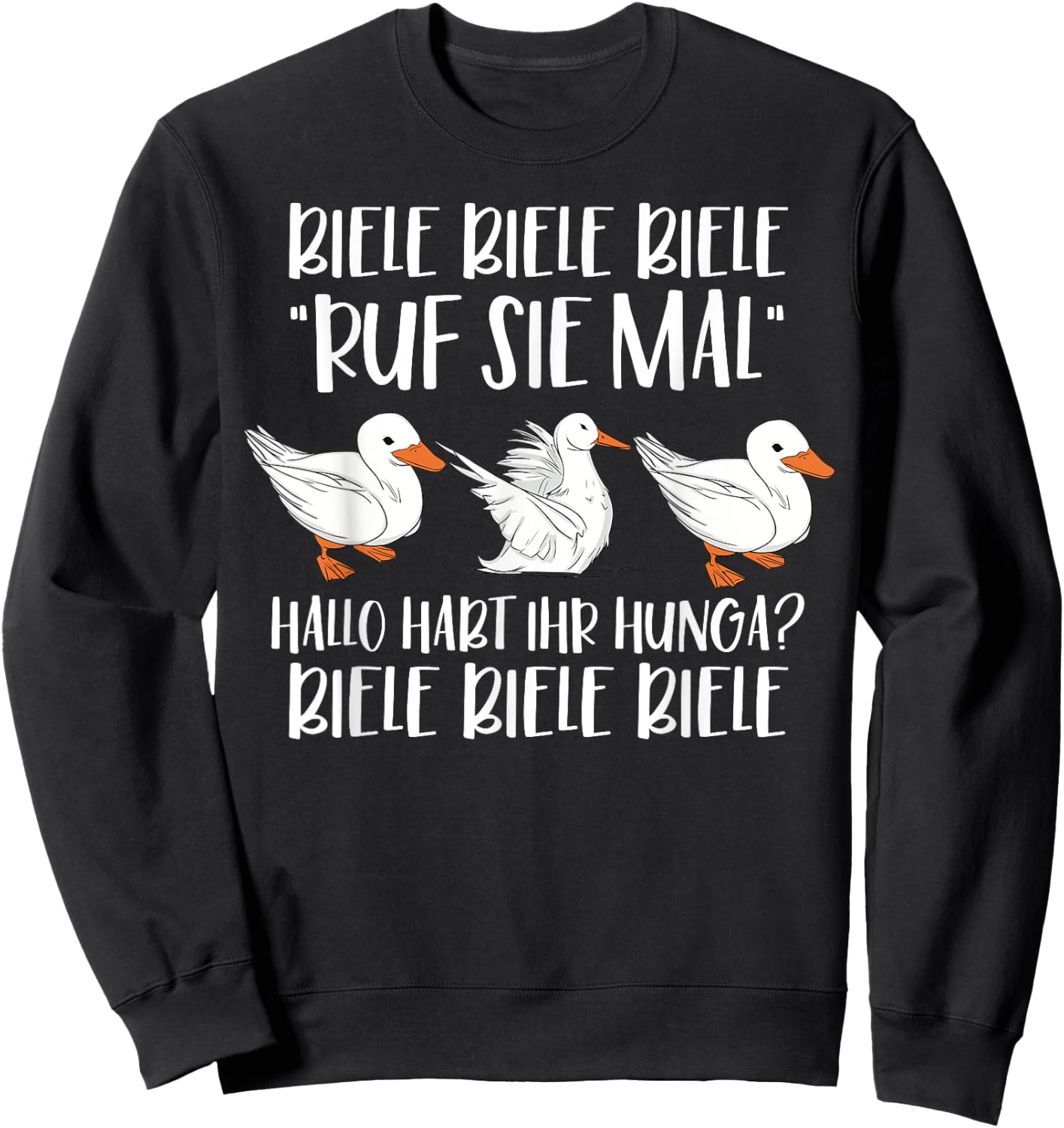 biele biele biele ruf sie mal Meme Enten biele Sweatshirt - Sweatshirt | Black