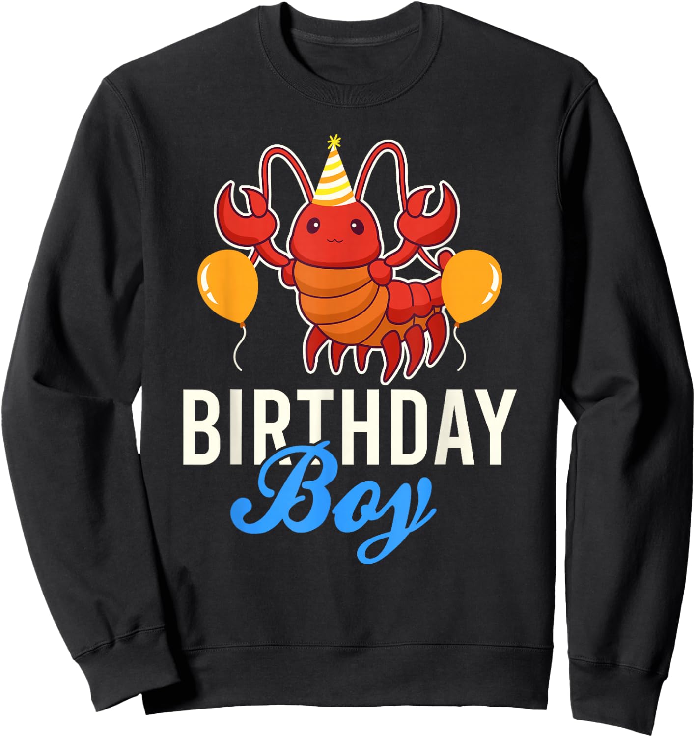 Cute Lobster Birthday Boy Sweatshirt - Sweatshirt | Black