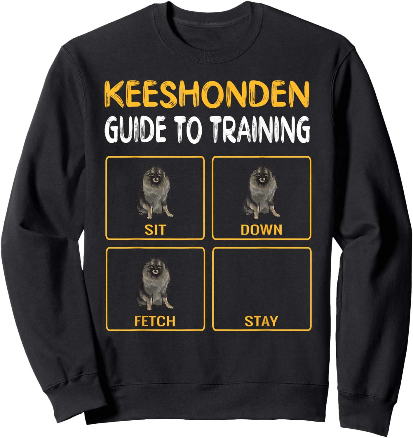 Keeshond Guide Dog Training , Black, S Sweatshirt - Sweatshirt | Black