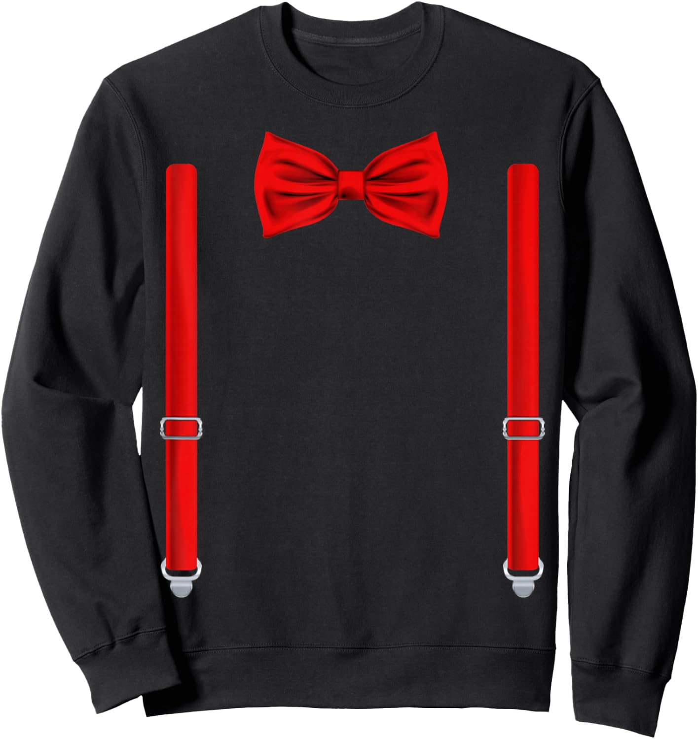 Bow Tie with Straps for Wedding and Special Occasions Sweatshirt - Sweatshirt | Black