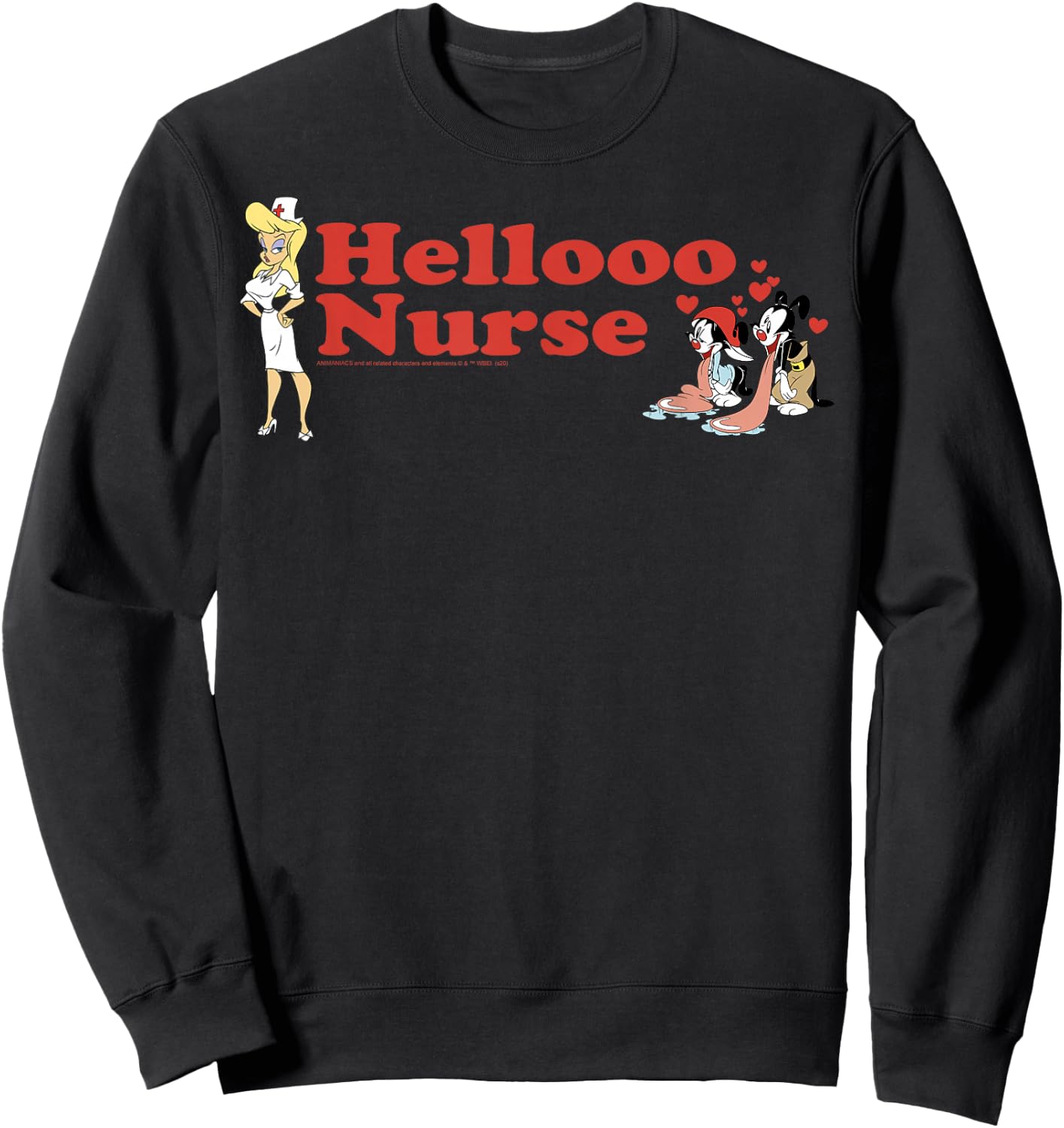 Animaniacs Group Shot Hellooo Nurse Sweatshirt - Sweatshirt | Black