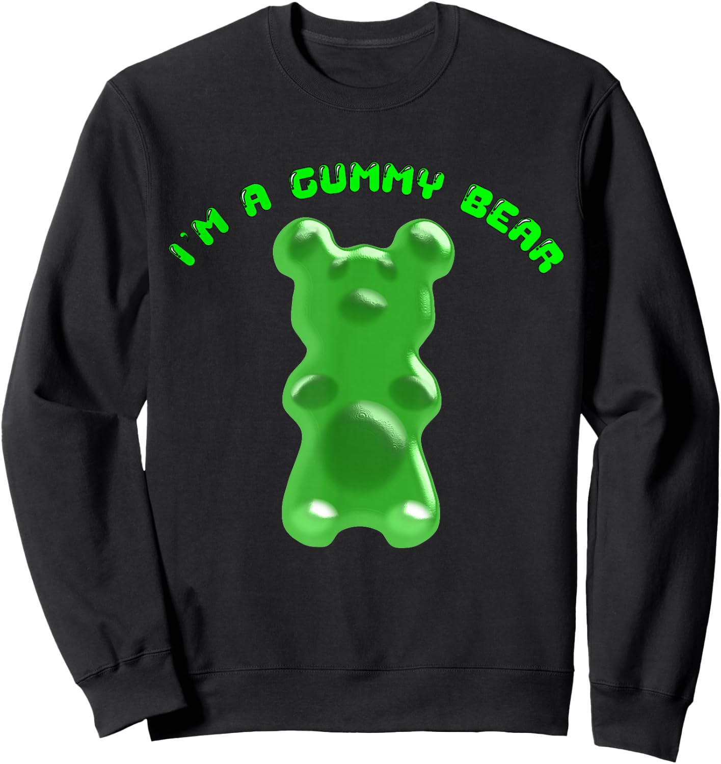 Funny Cute Kids I'm a Gummy Bear Gift Sweatshirt - Sweatshirt | Black