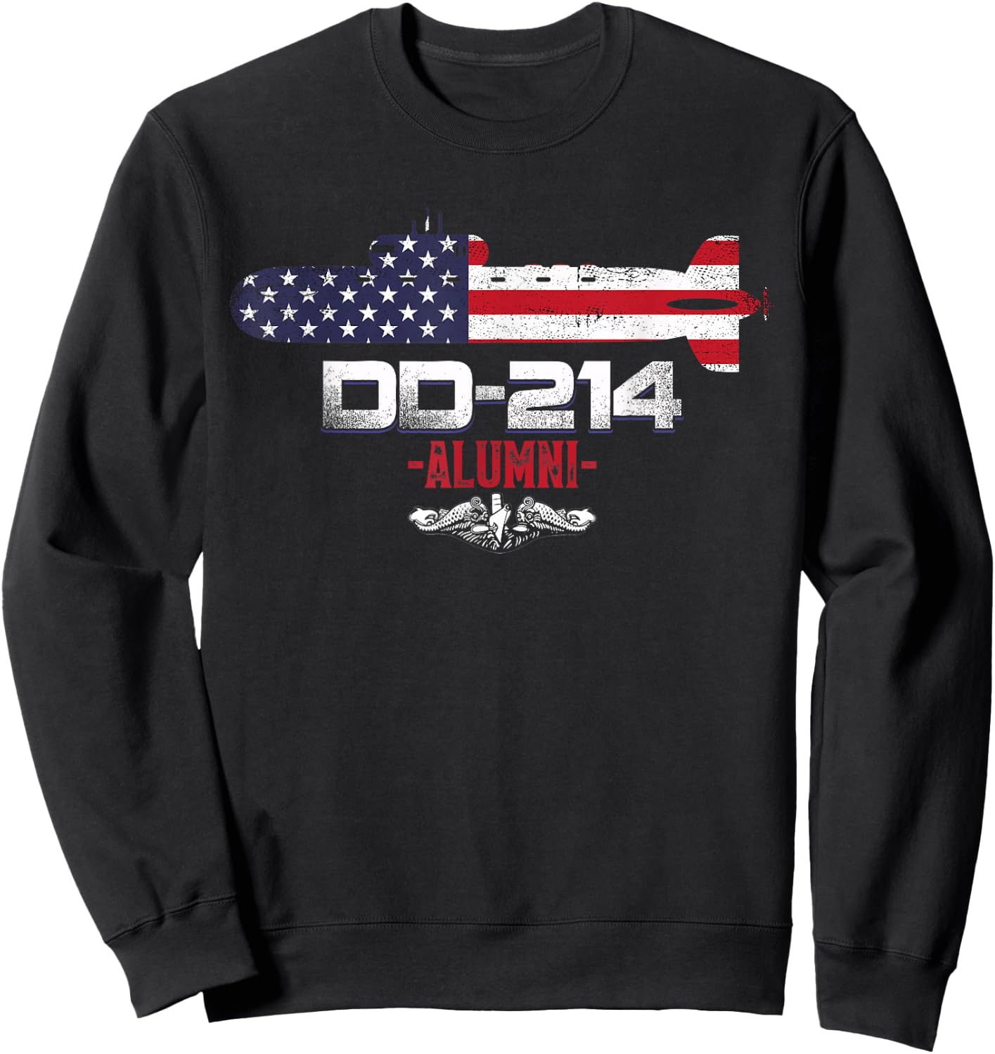 Submarine Veteran Military DD-214 Submarines Service Alumni Sweatshirt - Sweatshirt | Black