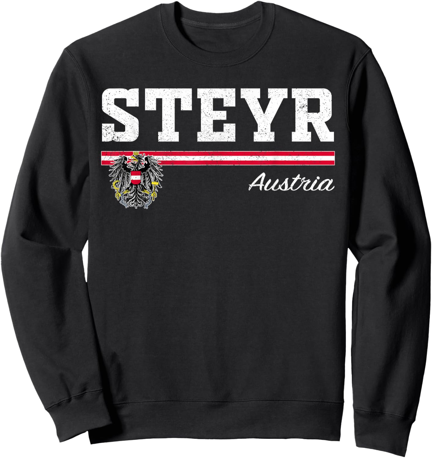 Steyr Austria / Austria , black Sweatshirt - Sweatshirt | Black