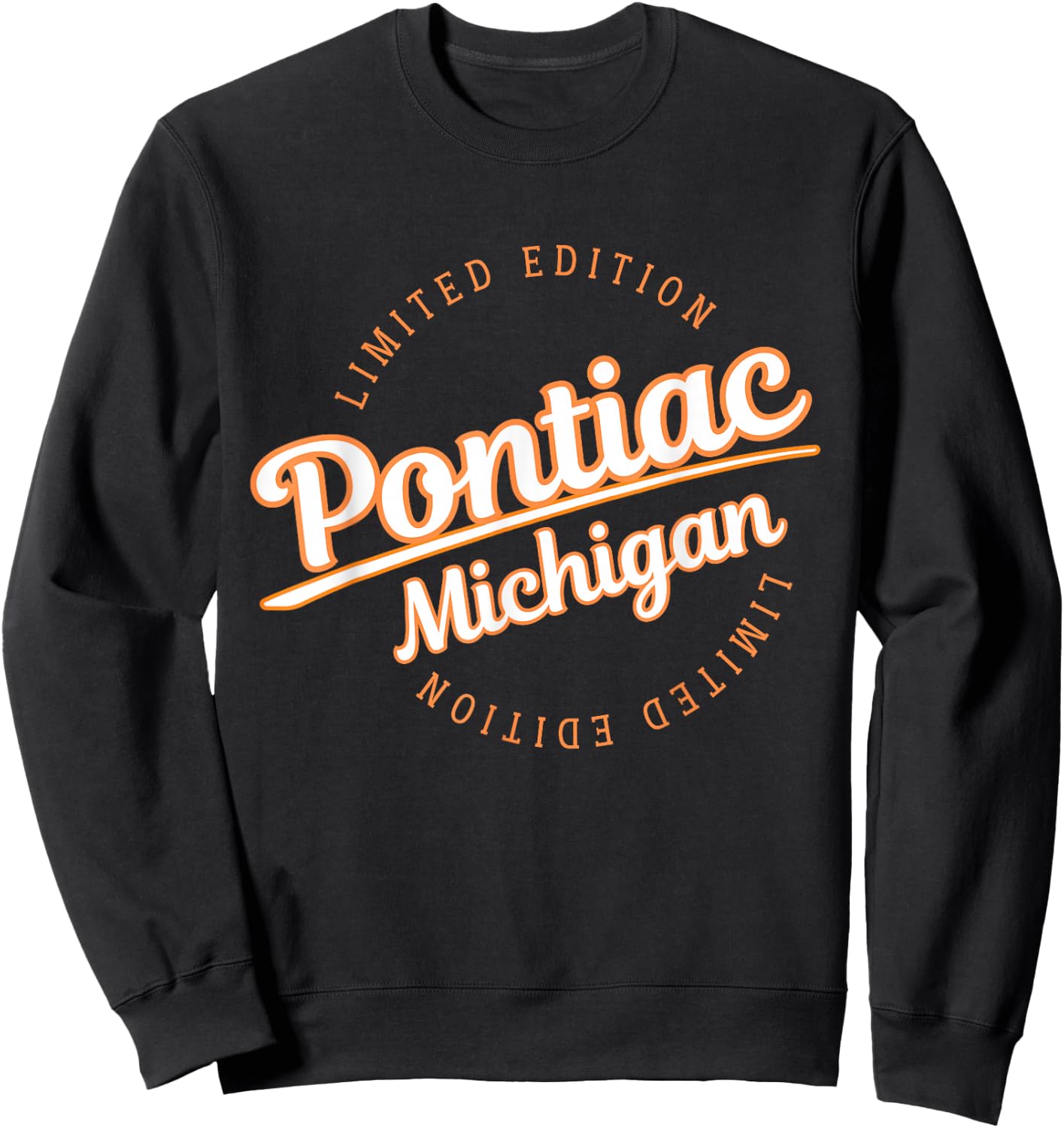 Retro Athletic Pontiac MI Apparel Sweatshirt - Sweatshirt | Black