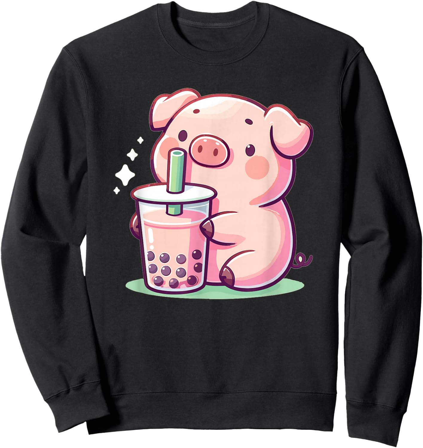 Discover Animal Designs In Kawaii Style Here -Adults Black Small Modern Sweatshirt - Sweatshirt | Black