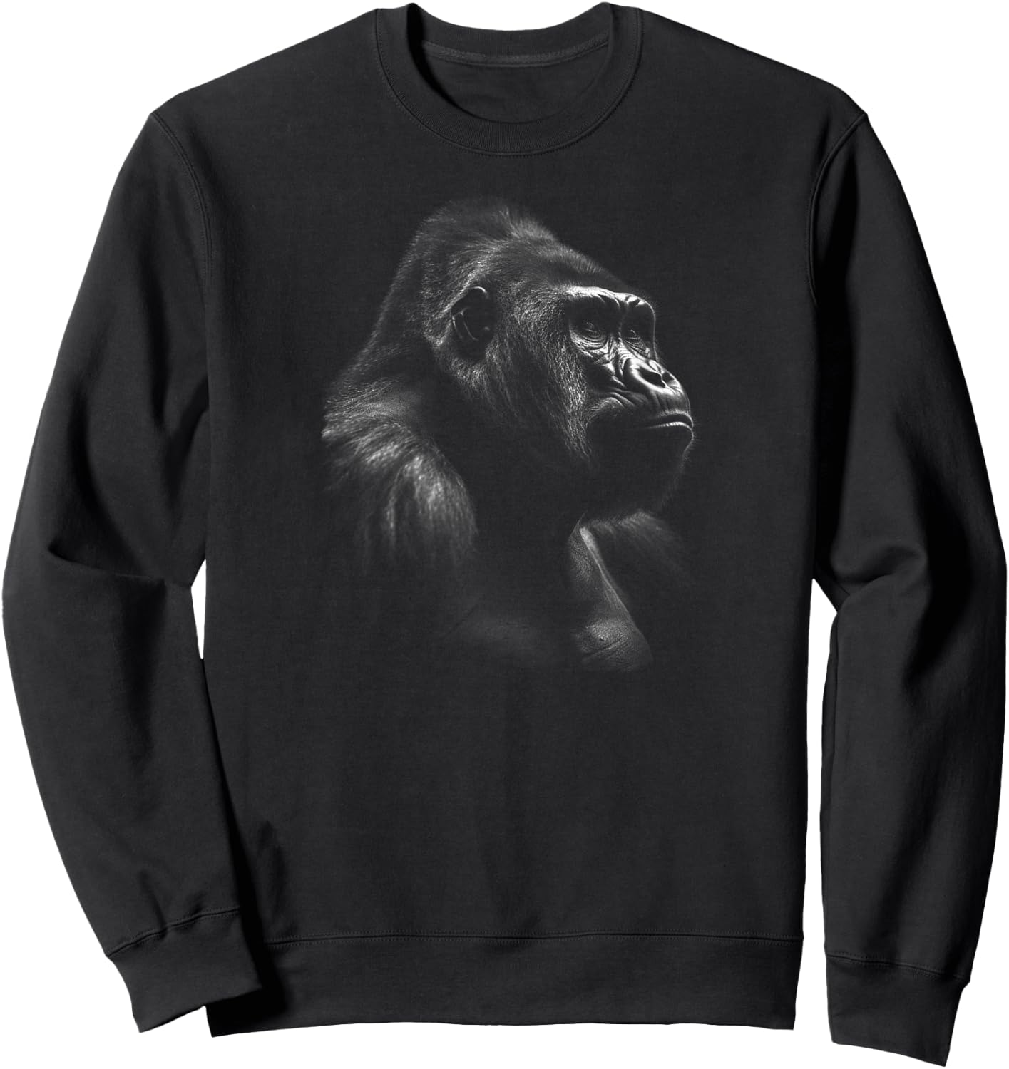Chimp Gorilla Face Silverback Gorilla Chimpanzee Sweatshirt - Sweatshirt | Black